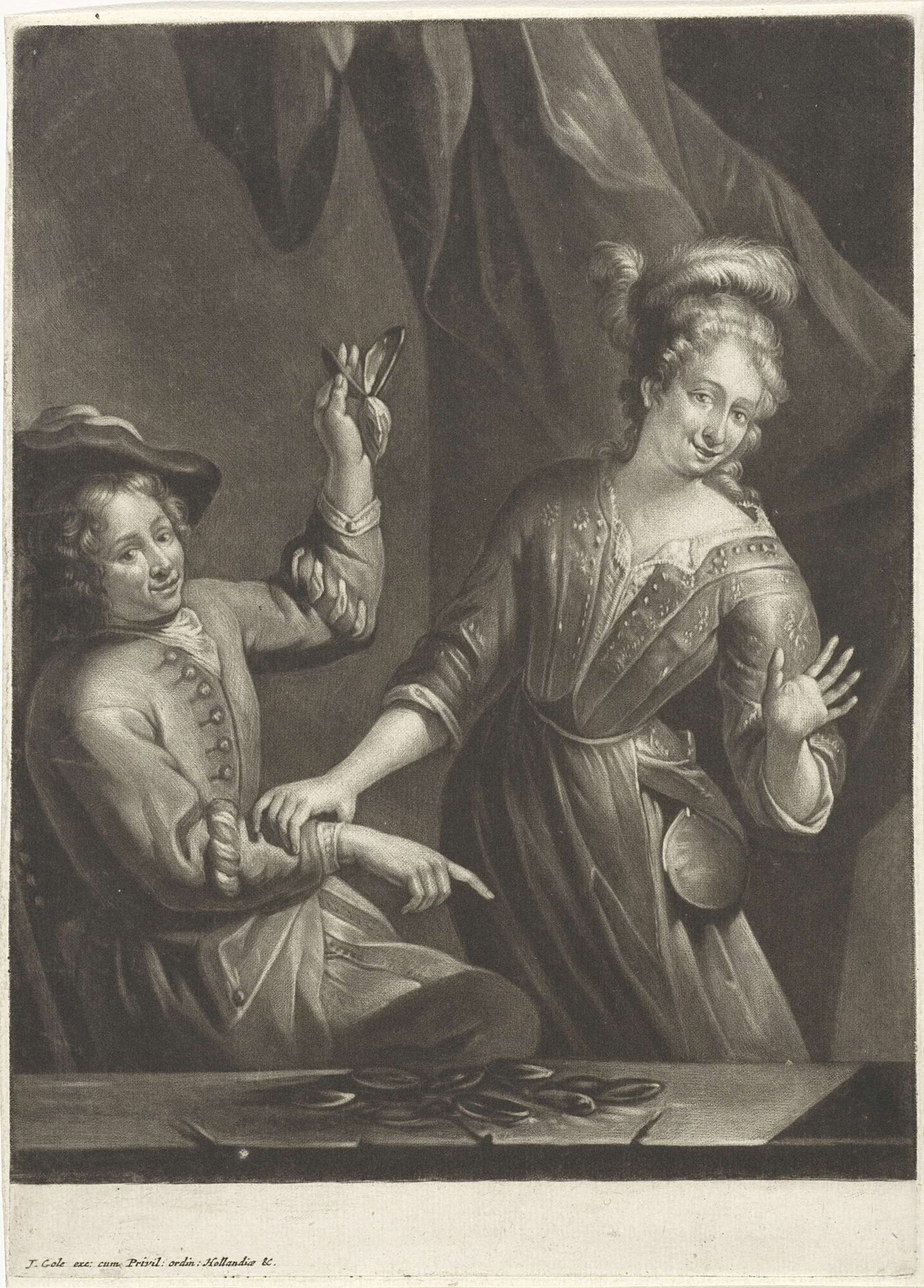 Jong paar met oesters by Jacob Gole