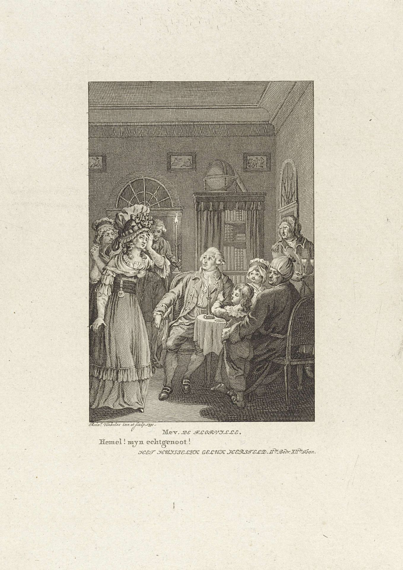 Mevrouw de Florville in verwondering by Reinier Vinkeles