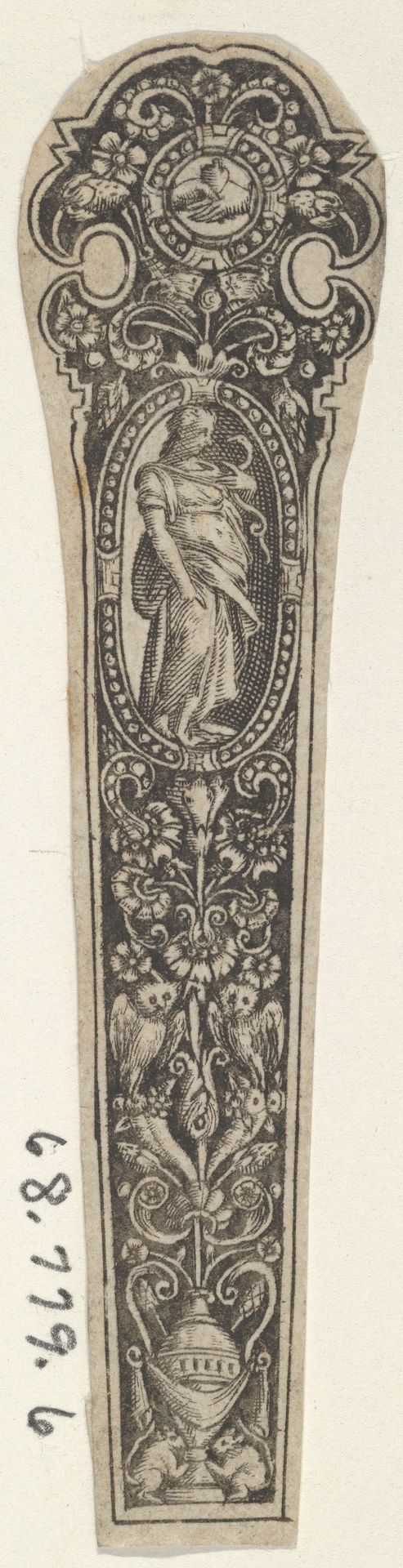 Design for a Knife Handle with the Personification of Prudence by Johann Theodor de Bry