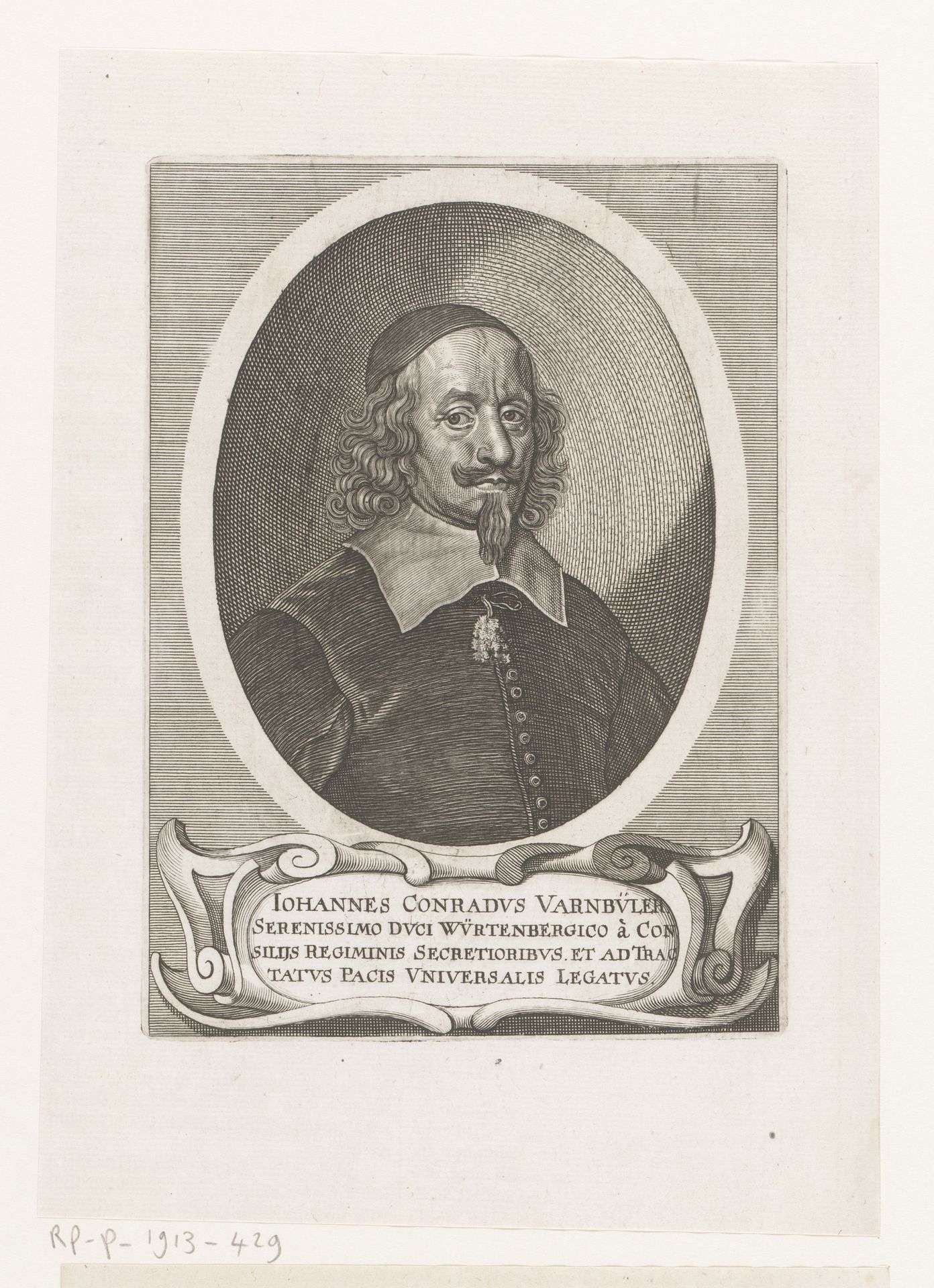 Portret van Johann Konrad Varnbüler by Matthäus (I) Merian