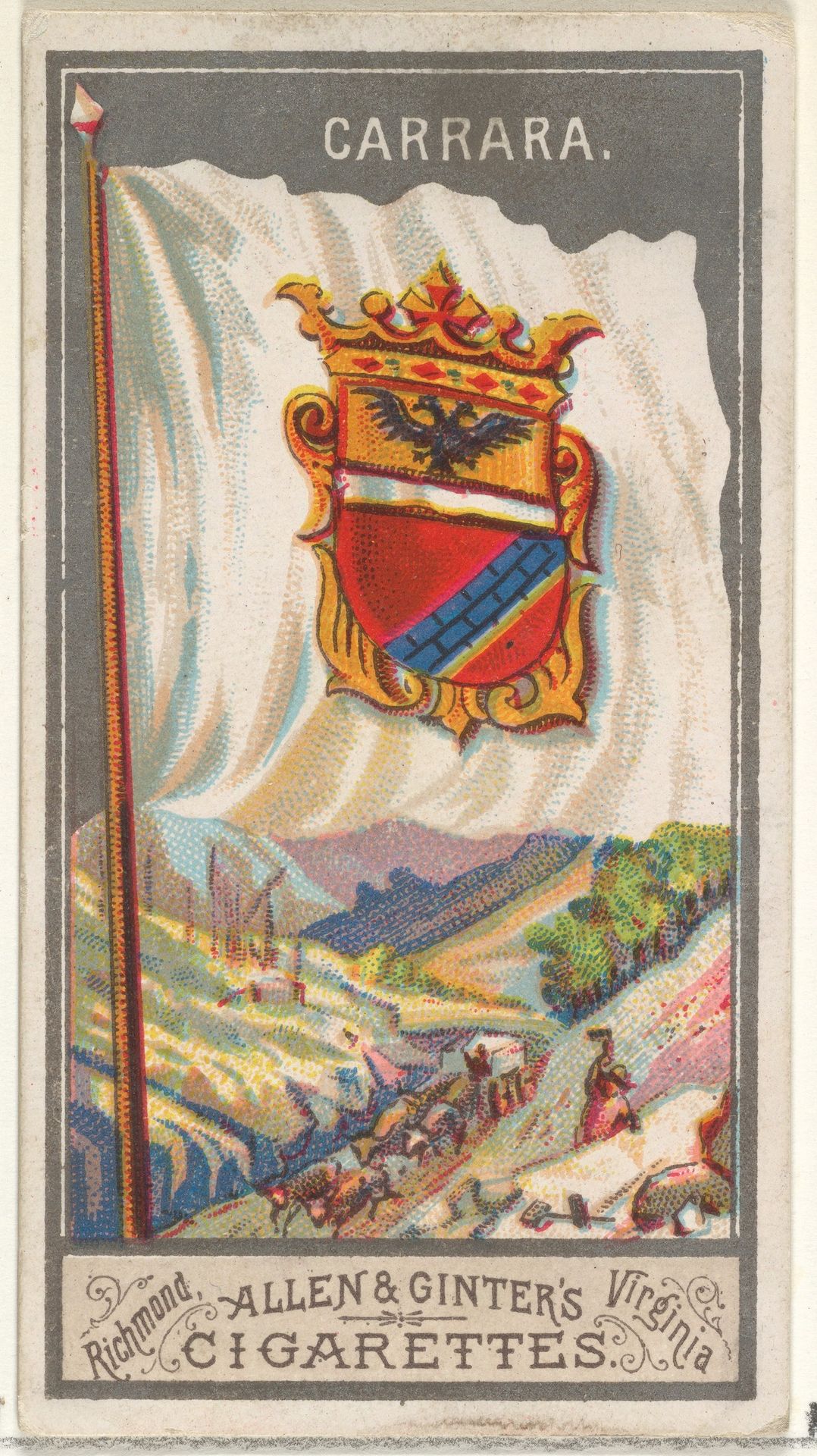 Carrara, from the City Flags series (N6) for Allen & Ginter Cigarettes Brands by Allen & Ginter