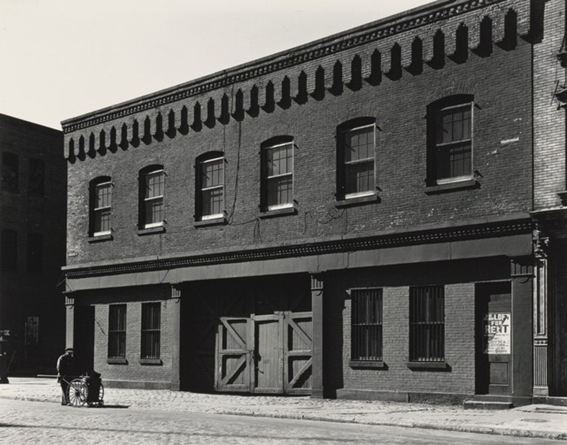 Corlears Street, nos. 3-5; Corner of Corlears and Monroe Streets by Berenice Abbott