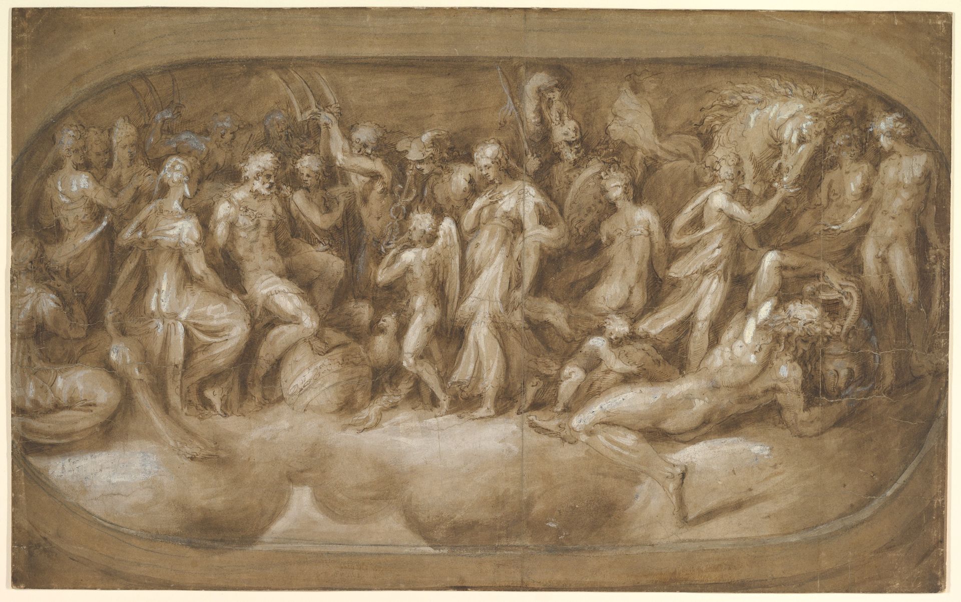 Cupid Presenting Psyche to the Gods by Andrea Schiavone (Andrea Meldola)