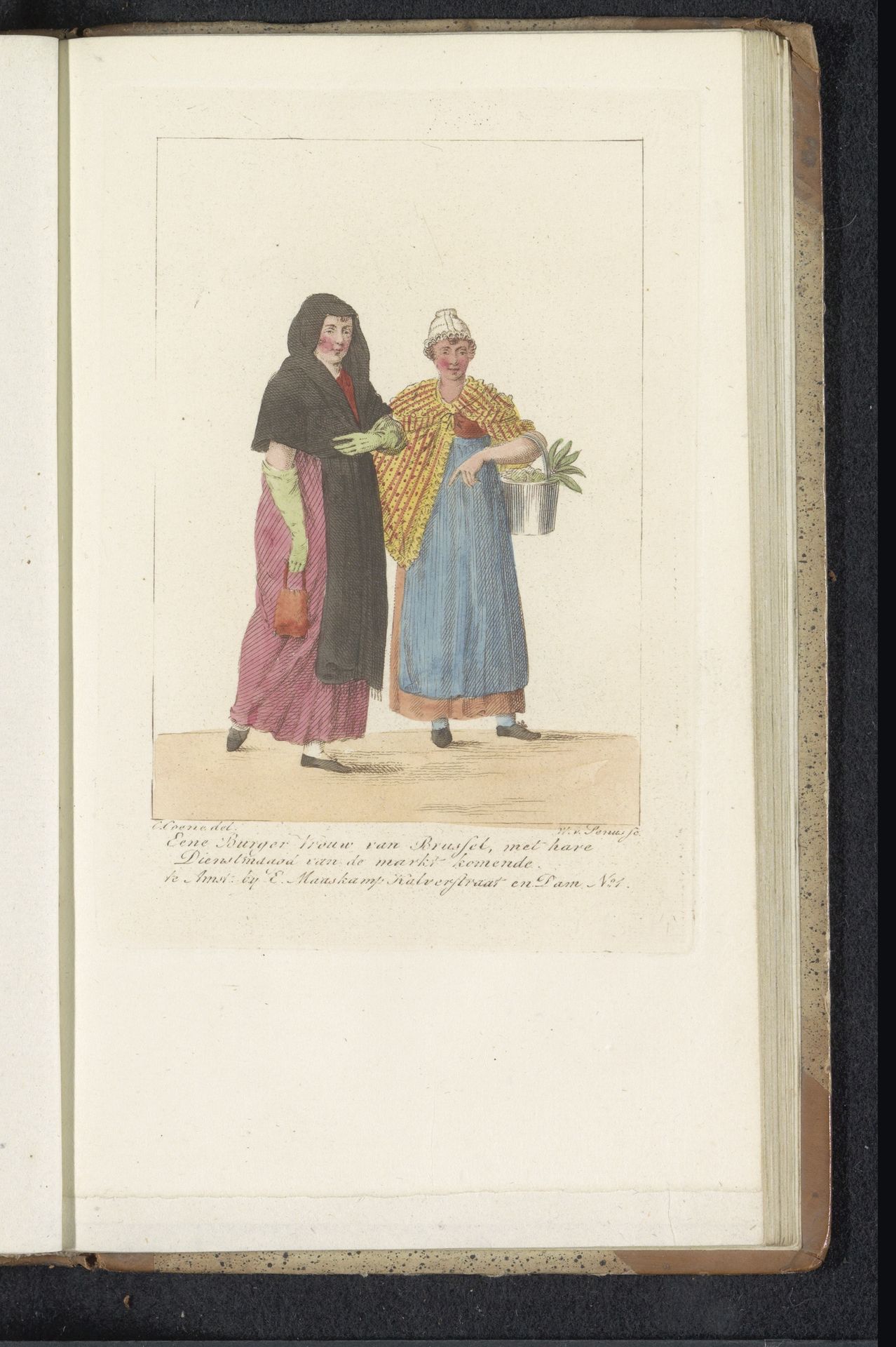 Brusselse vrouw en dienstmeid by Willem van Senus