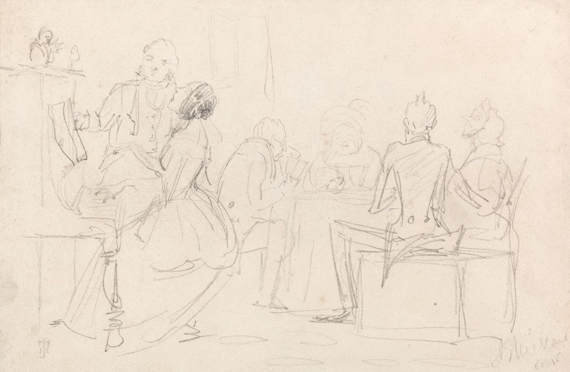 An Evening Party by Sir John Everett Millais