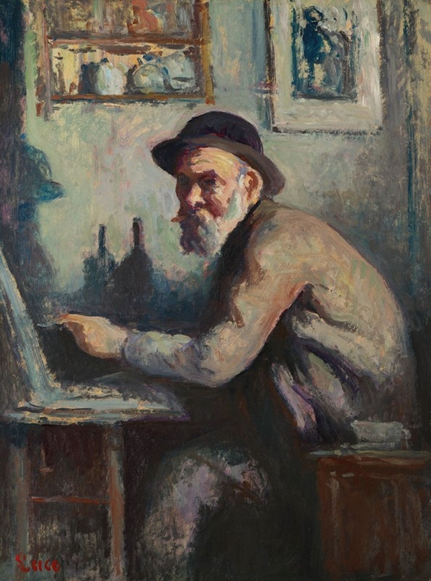 Autoportrait au chevalet by Maximilien Luce
