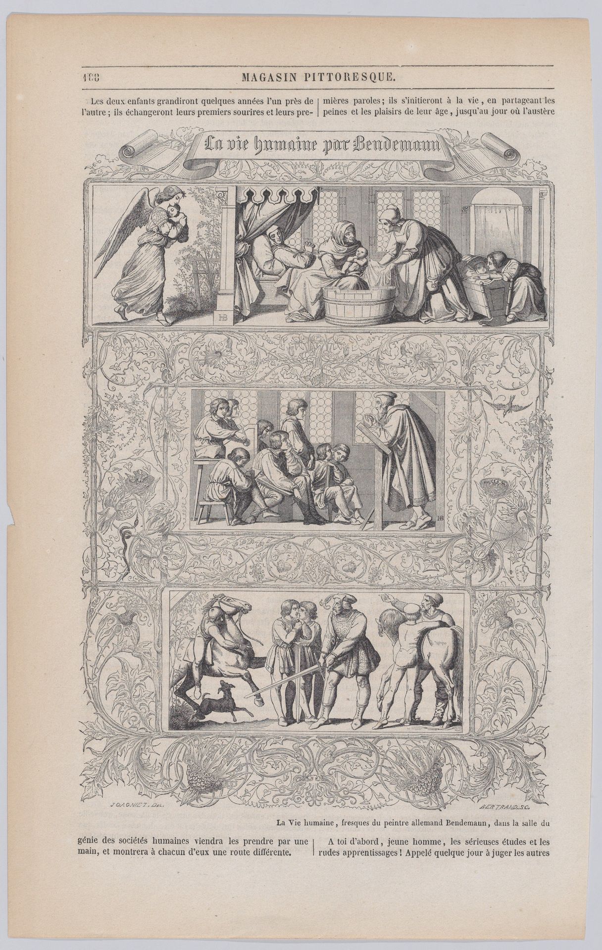 The Human Life by Bendemann, from "Le Magasin Pittoresque" by Anonymous