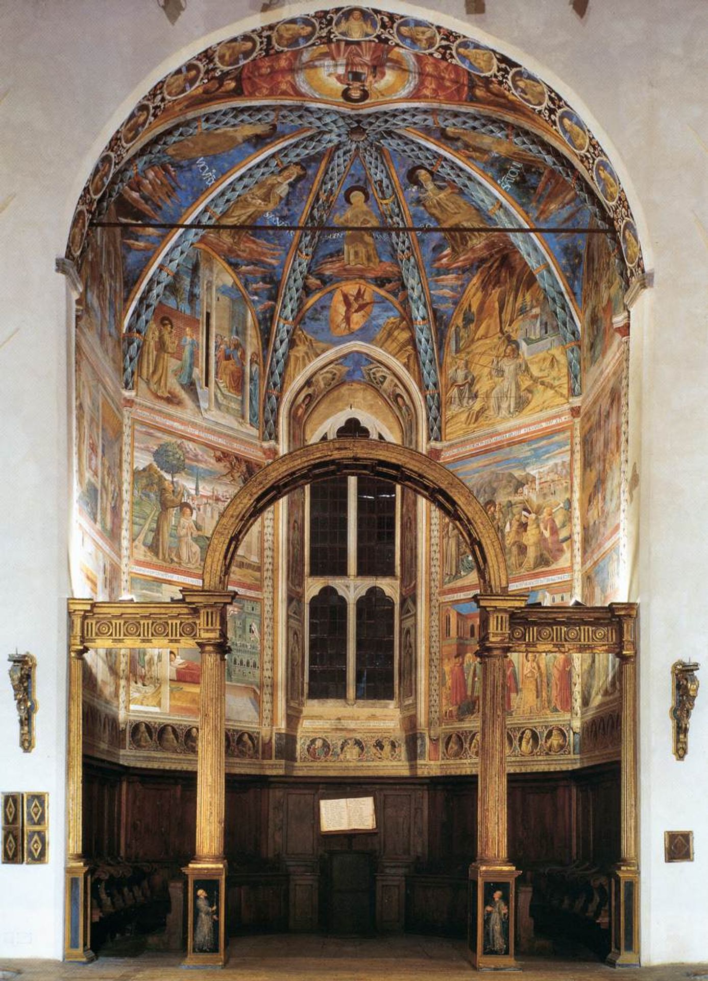 View of the Main Apsidal Chapel by Benozzo Gozzoli