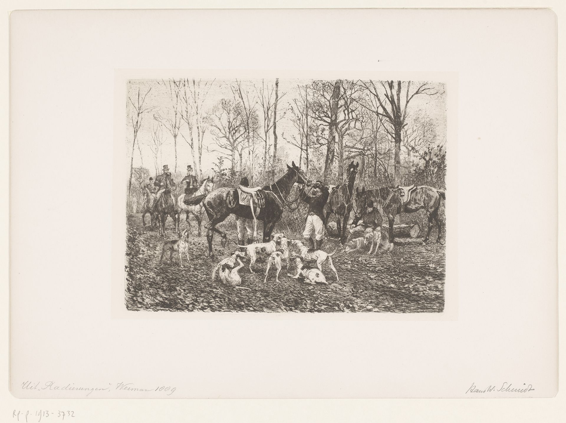Rustende jagers by Hans W. Schmidt