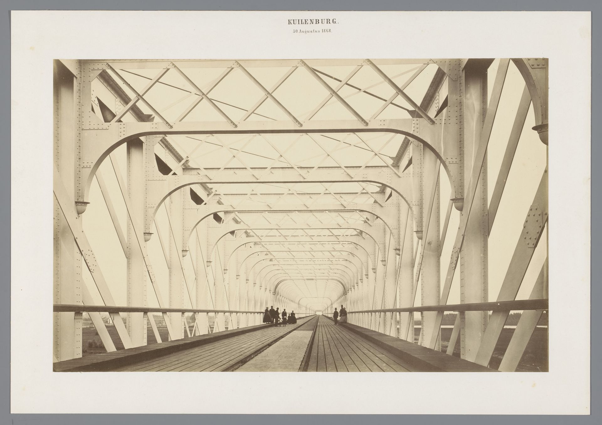 Railway Bridge over the Lek at Kuilenburg (Culemborg) by Johann Heinrich Schönscheidt
