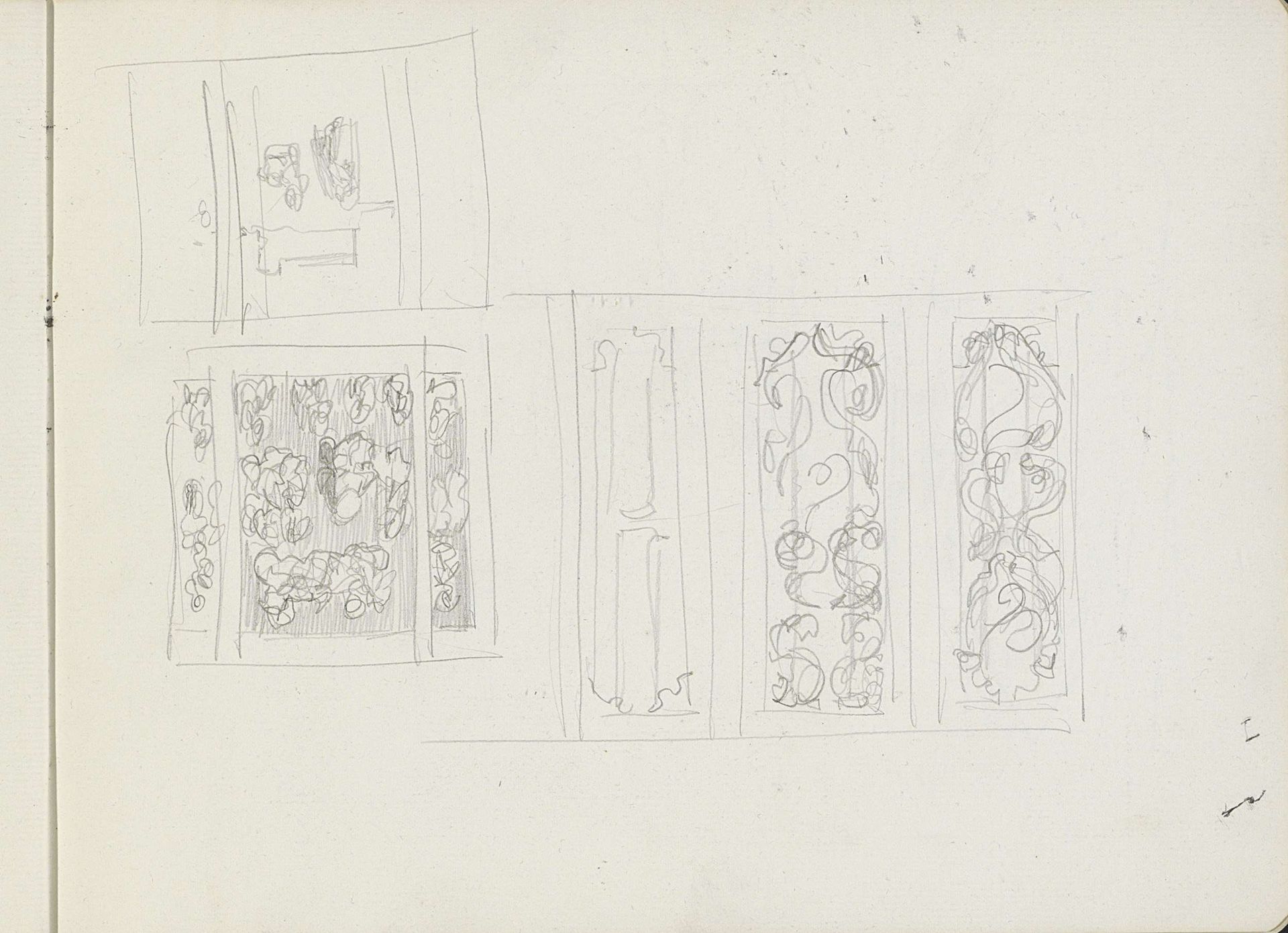Ontwerpen voor wanddecoratie by Carel Adolph Lion Cachet