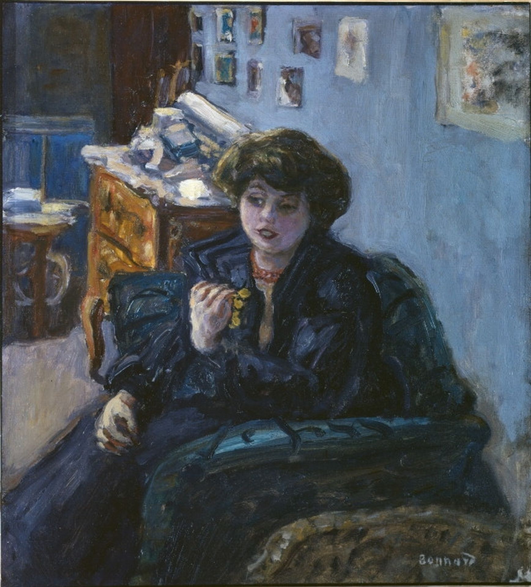 Young Womwn in an Interior by Pierre Bonnard