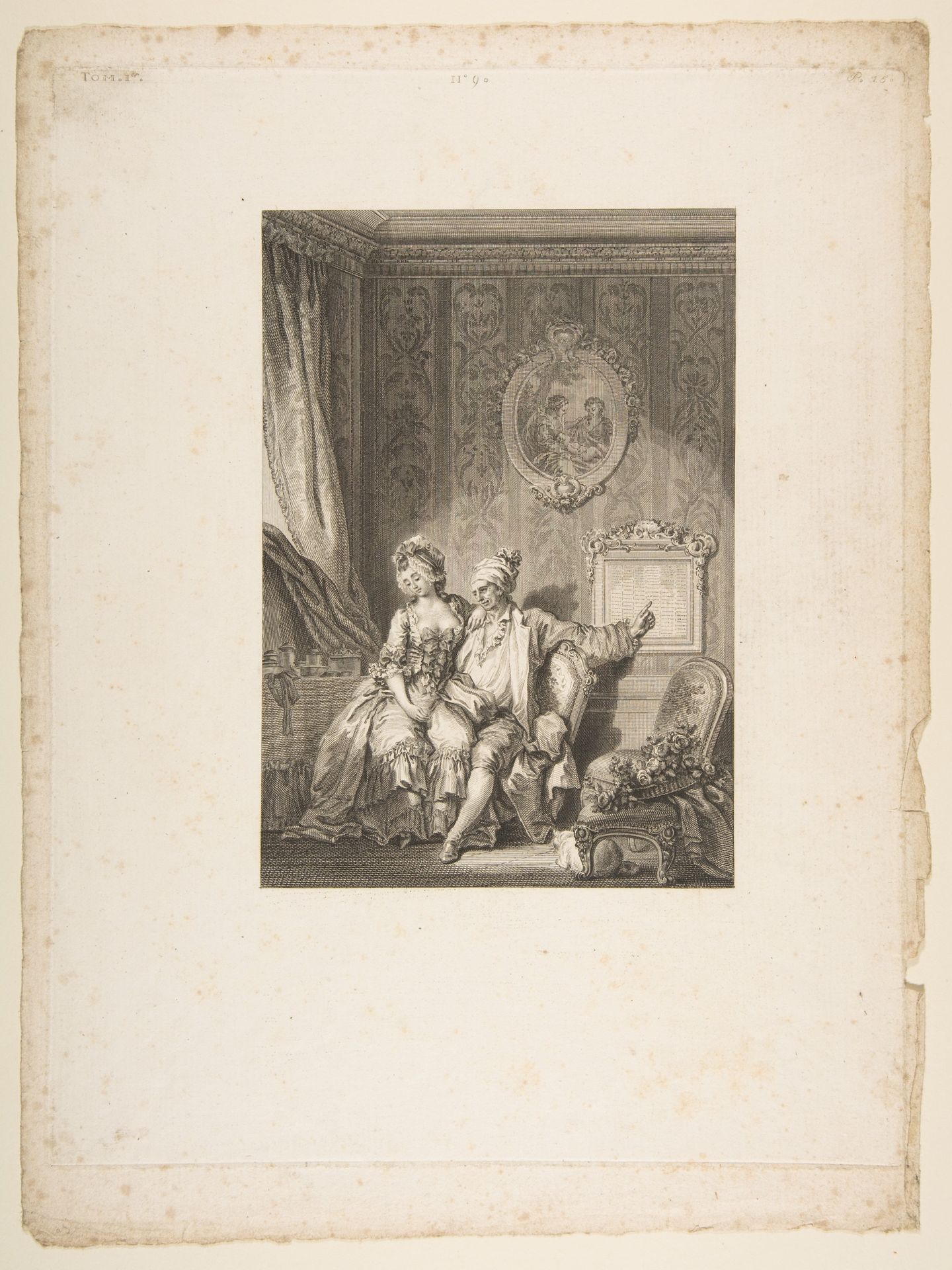 Le Calendrier des Vieillards, from "Contes et nouvelles en vers par Jean de La Fontaine.  A Paris, de l'imprimerie de  P. Didot, l'an III de la République, 1795" by Jean Dambrun