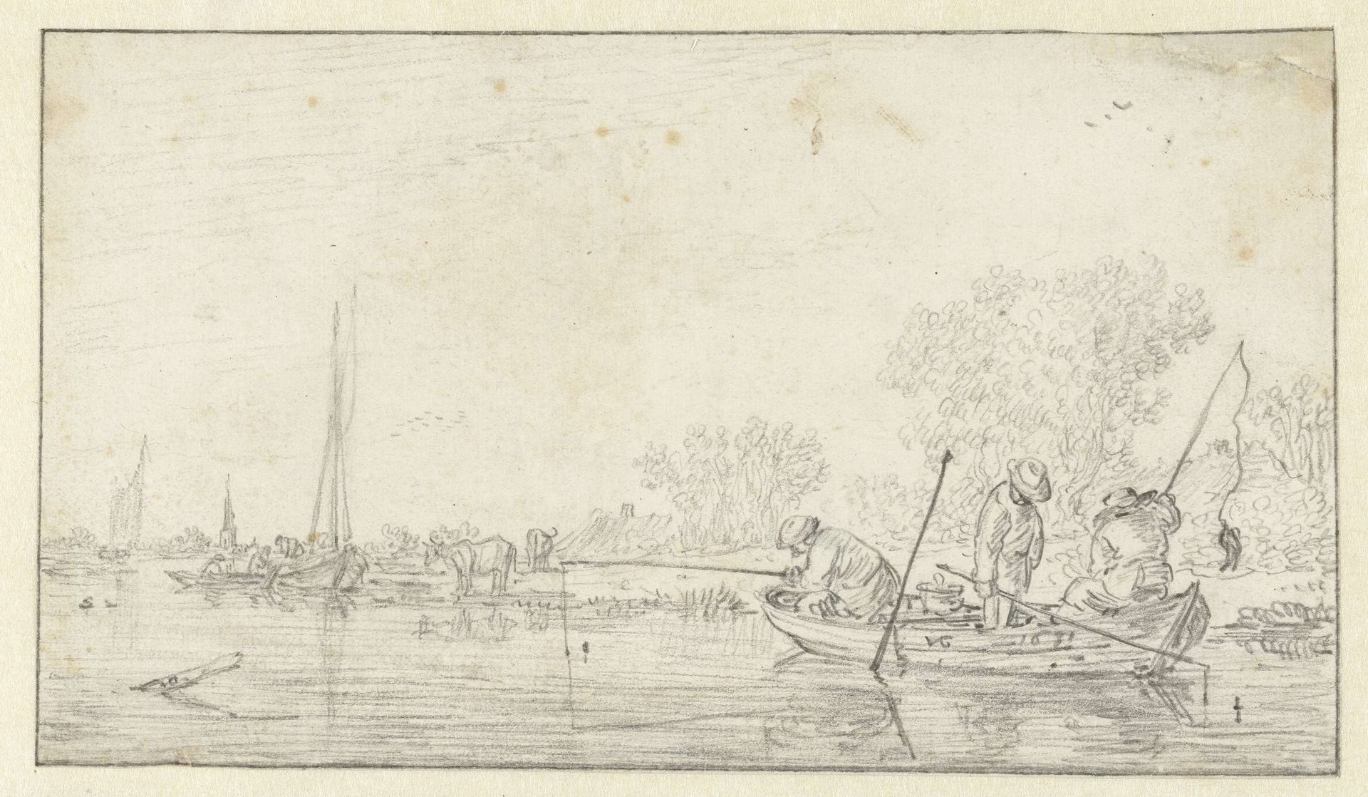 Riviergezicht by Jan van Goyen