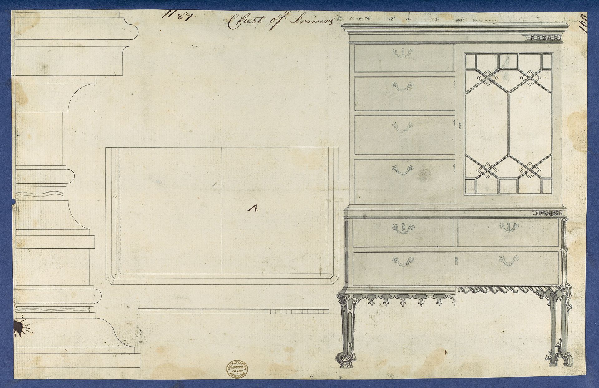 Chest of Drawers, from Chippendale Drawings, Vol. II by Thomas Chippendale