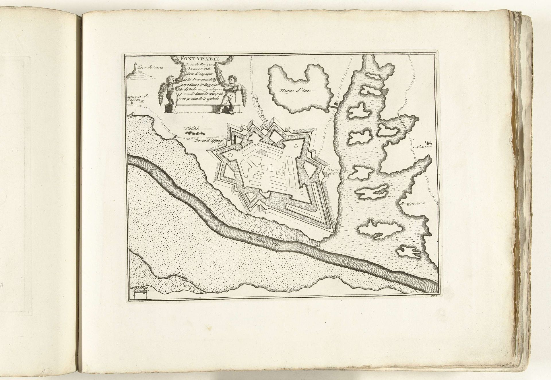 Plattegrond van Fuenterrabía, ca. 1702 by Anonymous