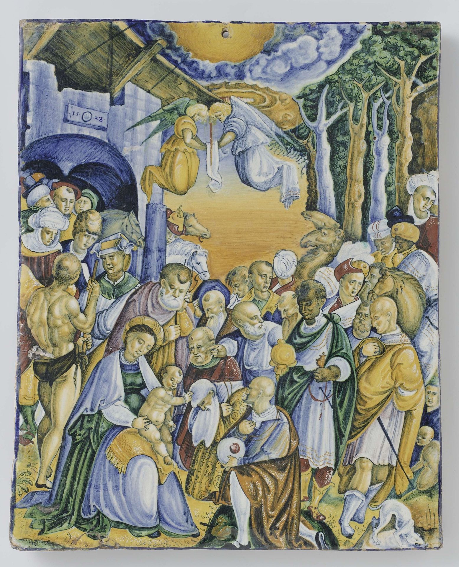 Plaat met de aanbidding van Jezus door de Wijzen by Piero Bergantini