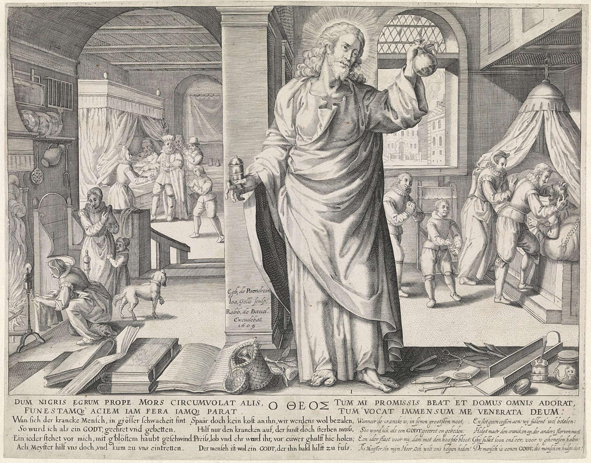 De geneesheer als God by Johann Gelle