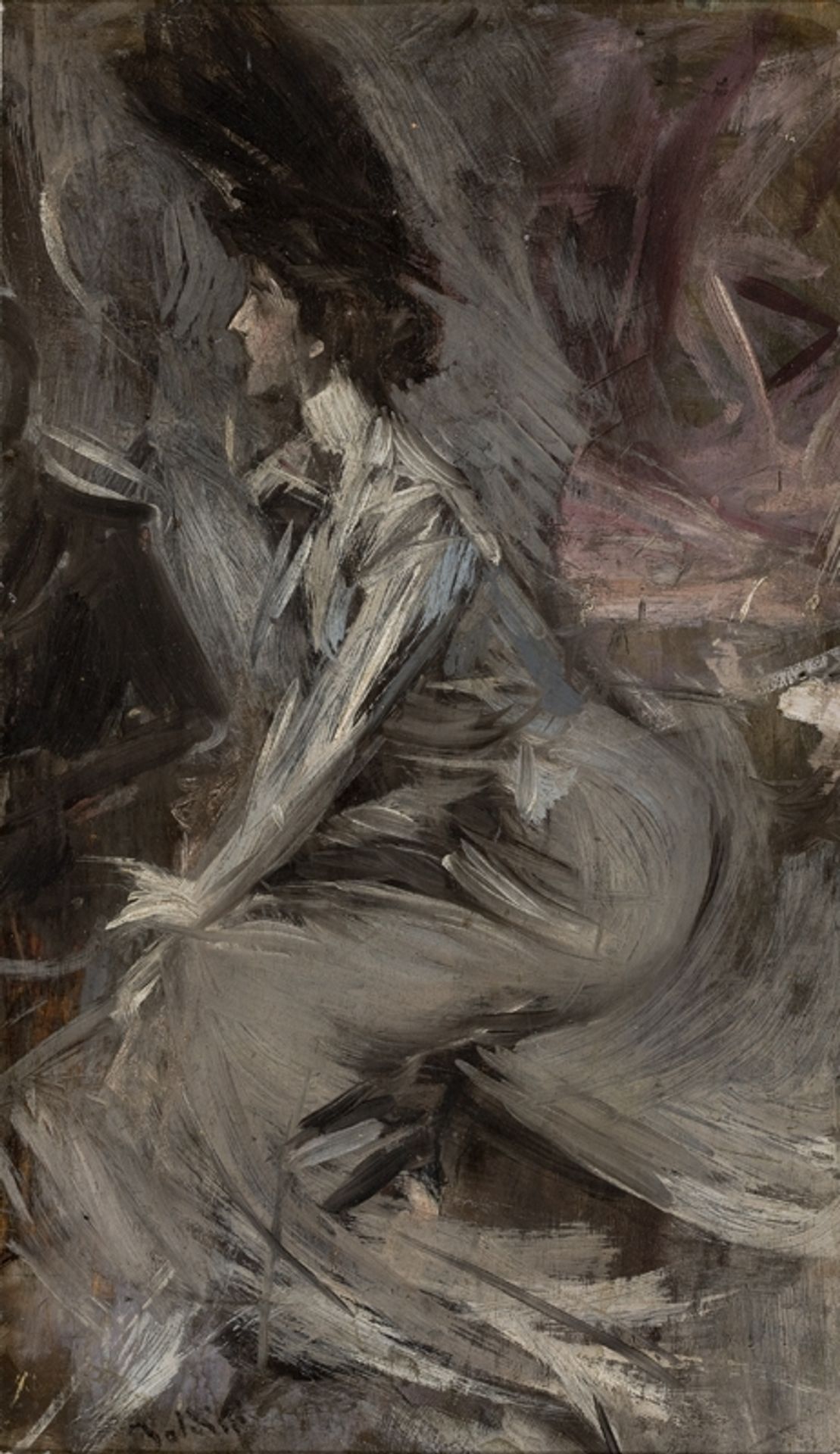 Sitting Lady (The Talk) by Giovanni Boldini