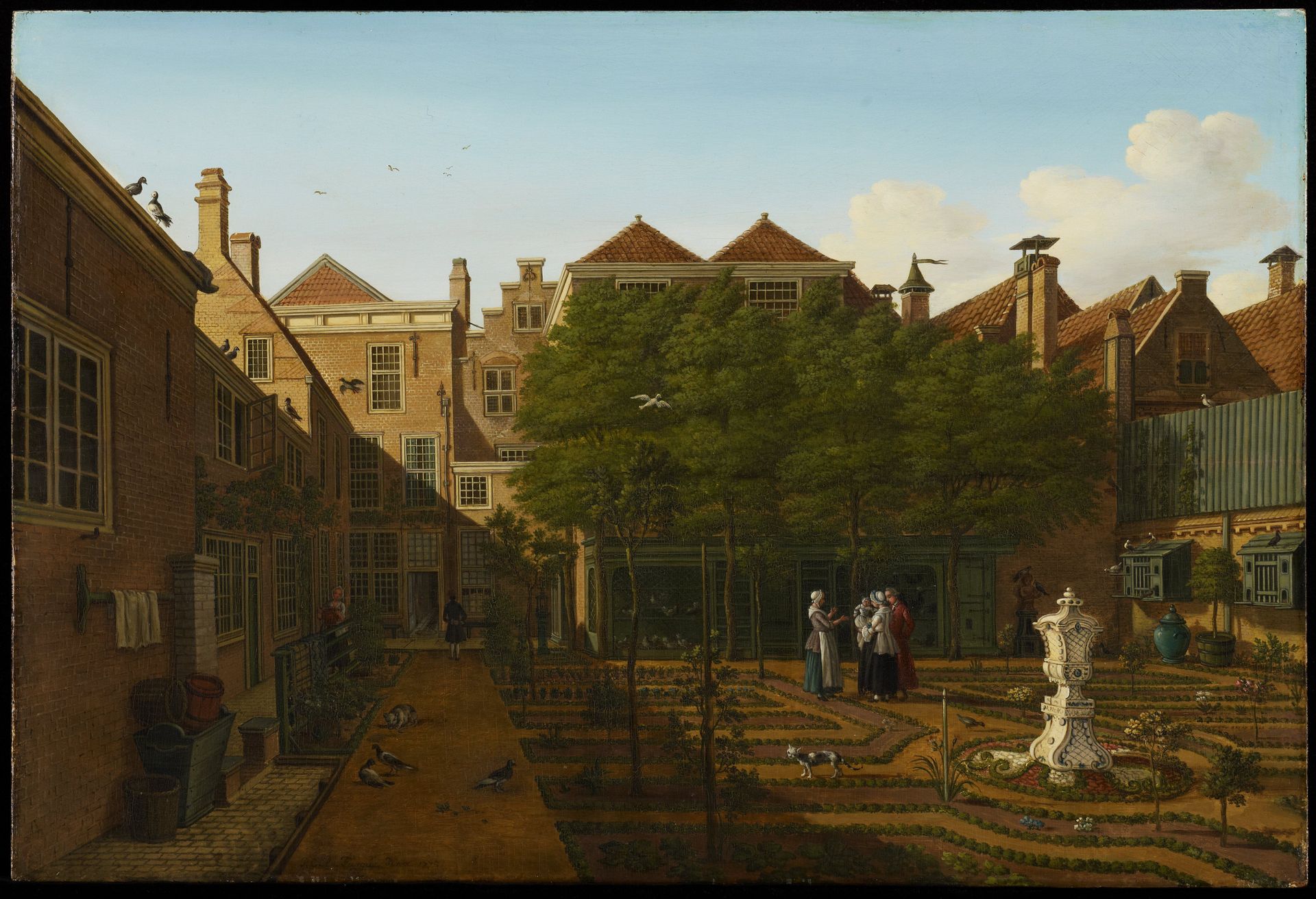 View of a Town House Garden in The Hague by Paulus Constantijn la Fargue