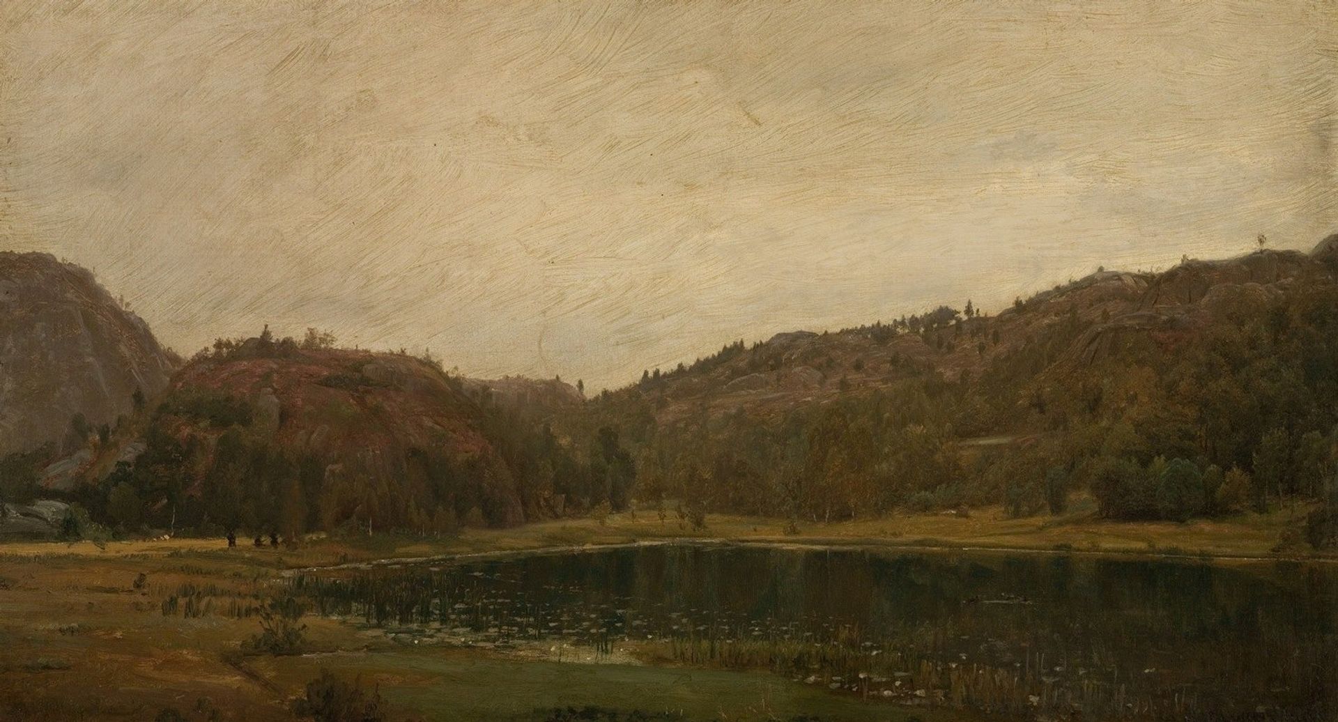 Tjern ved Rølland, Mandal by Amaldus Nielsen