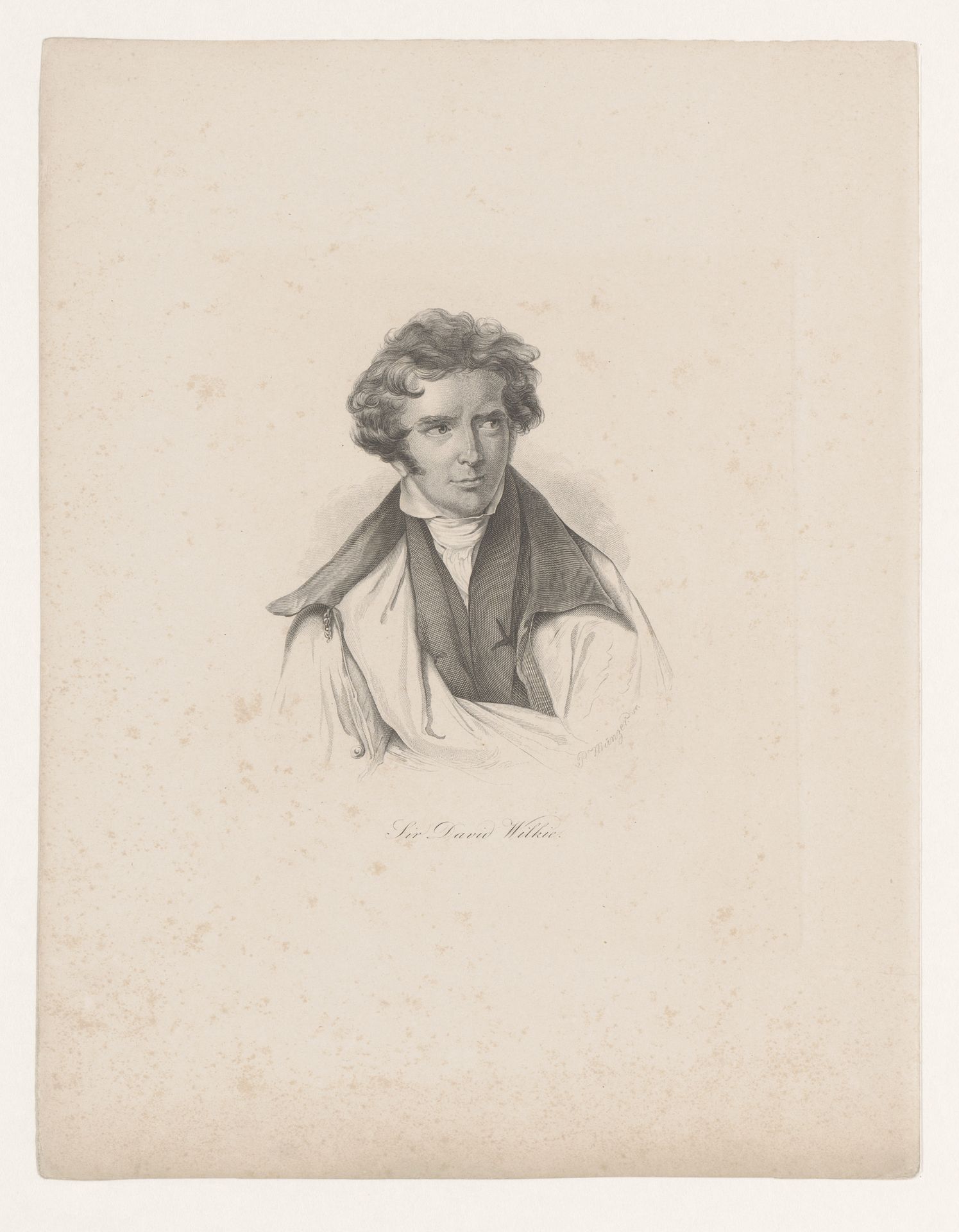 Portret van David Wilkie by Philipp Muenzer