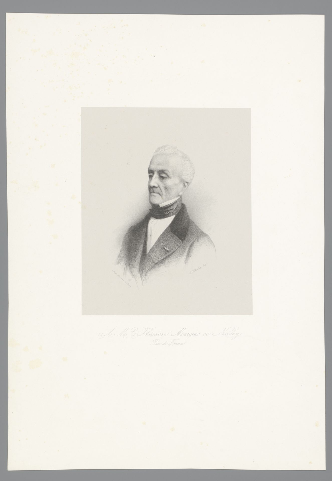Portret van Aymard-Charles-Marie-Théodore markies de Nicolaÿ by Joseph Schubert
