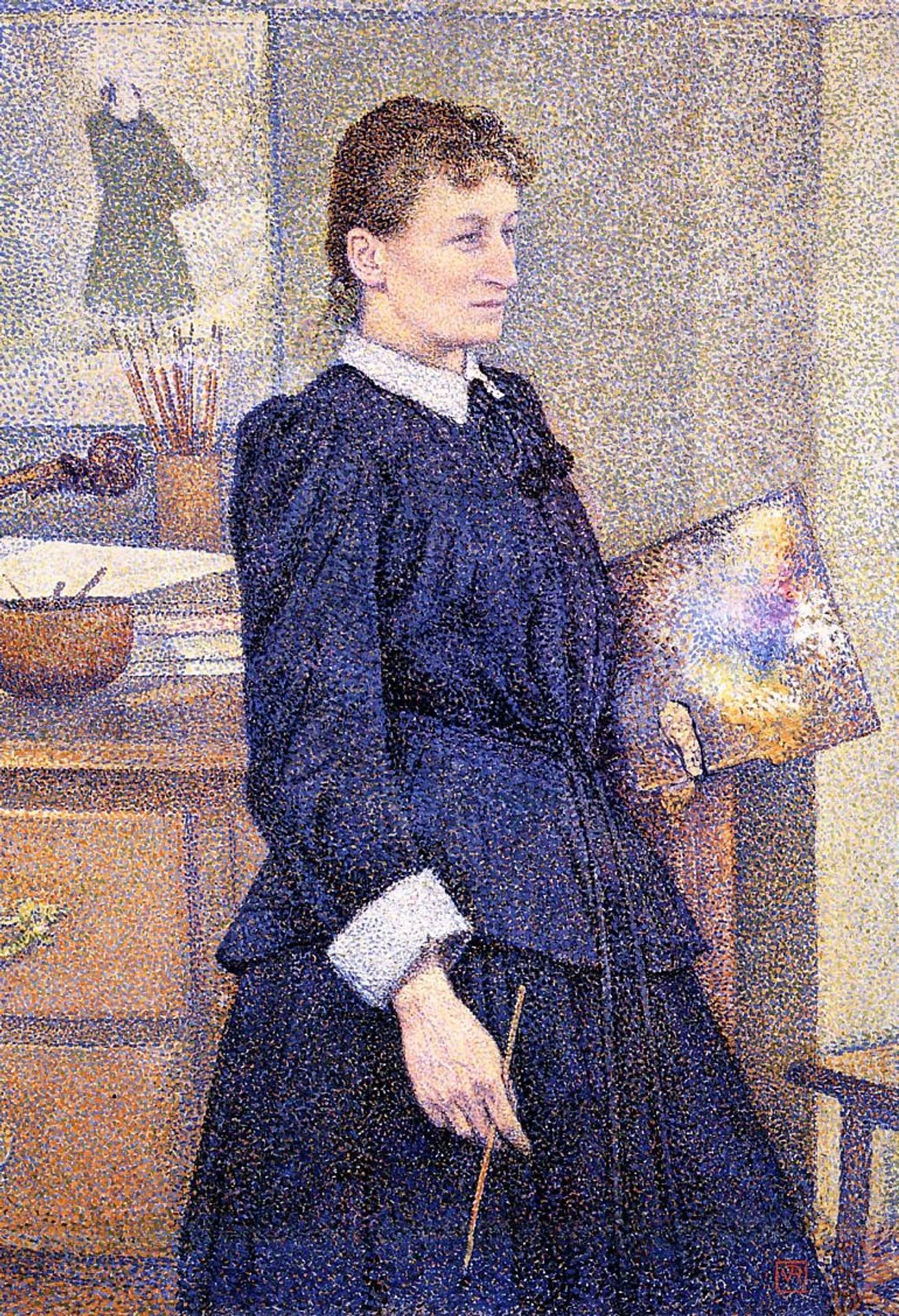 Anna Boch in Her Studio by Theo van Rysselberghe