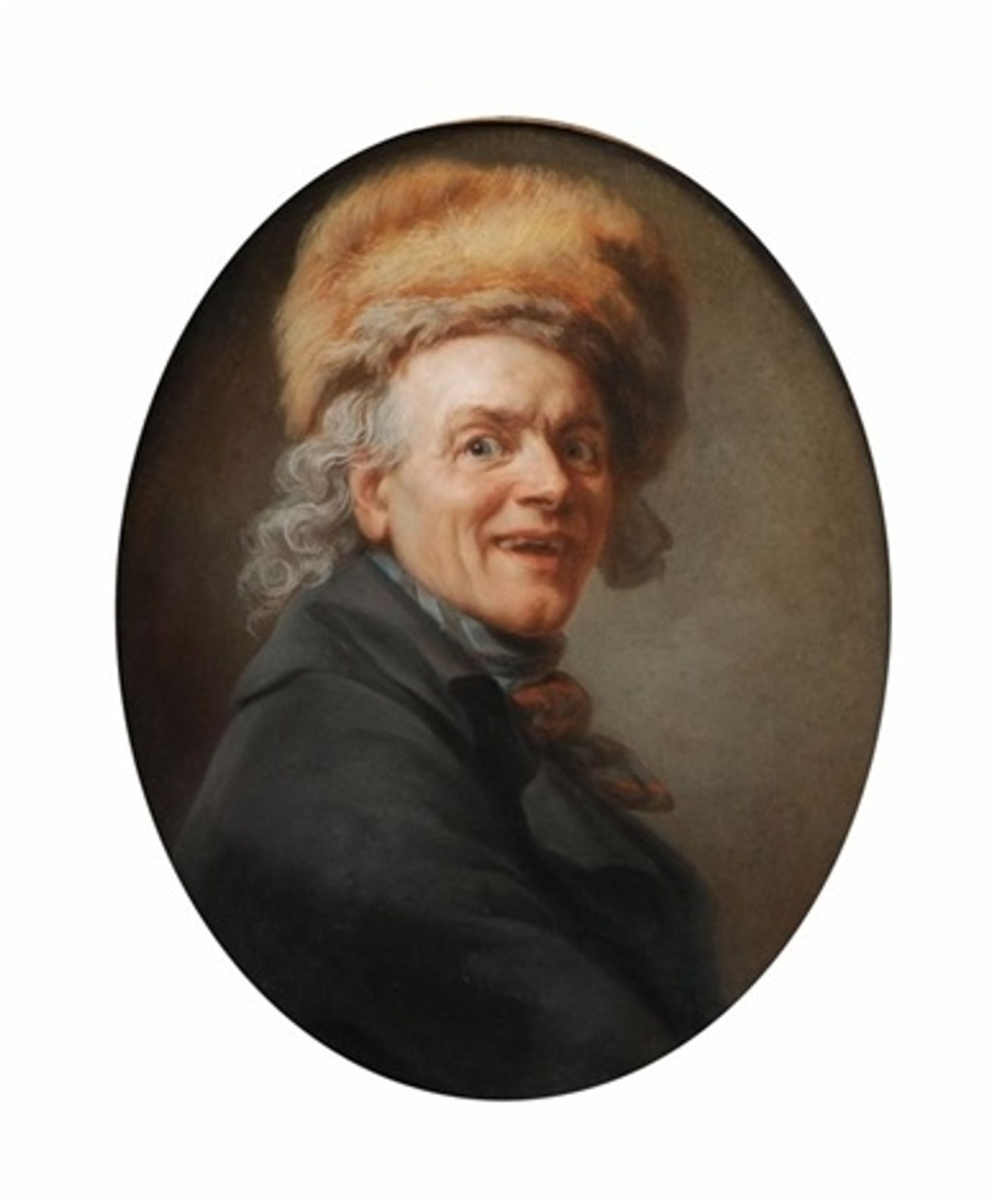 Self-portrait with a fur hat by Joseph Ducreux