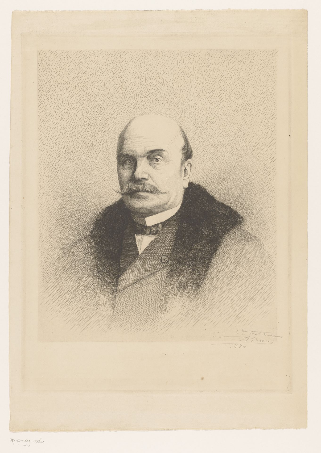 Portret van Victor Gillieaux, naar links by Auguste Danse