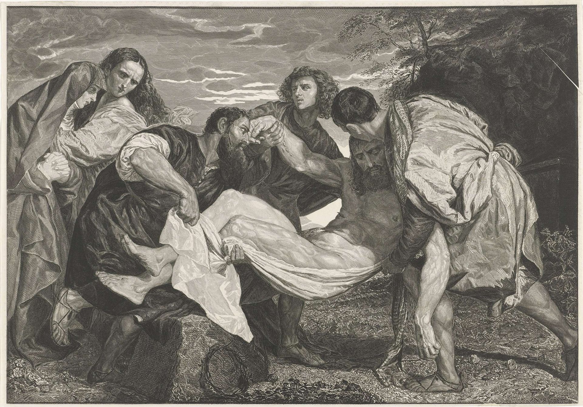Graflegging van Christus by Johannes de Mare