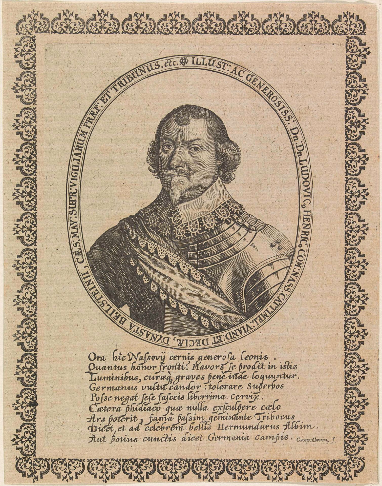 Portret van Lodewijk Hendrik, graaf van Nassau-Dillenburg by Anonymous