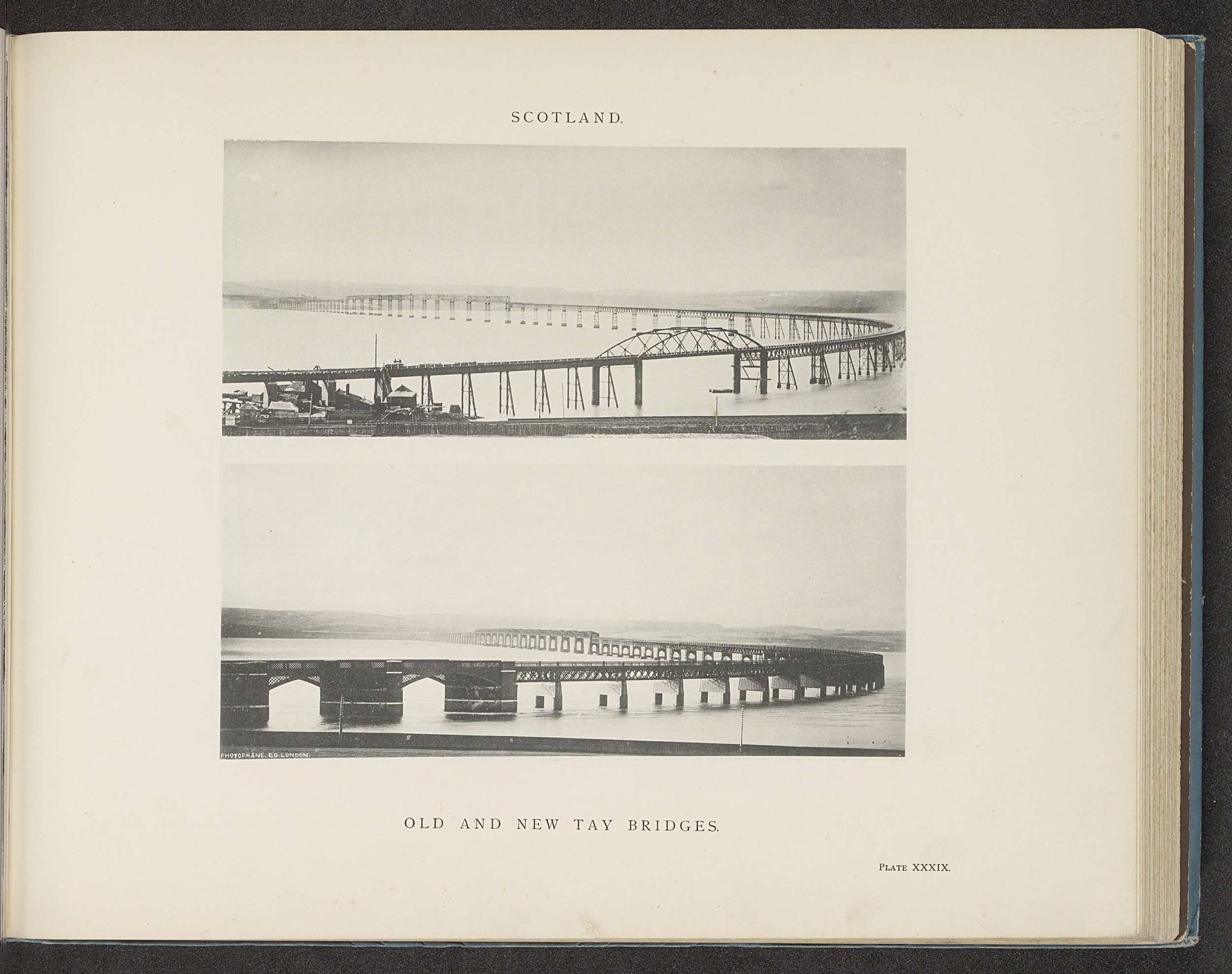 Old and new Tay bridges by Anonymous