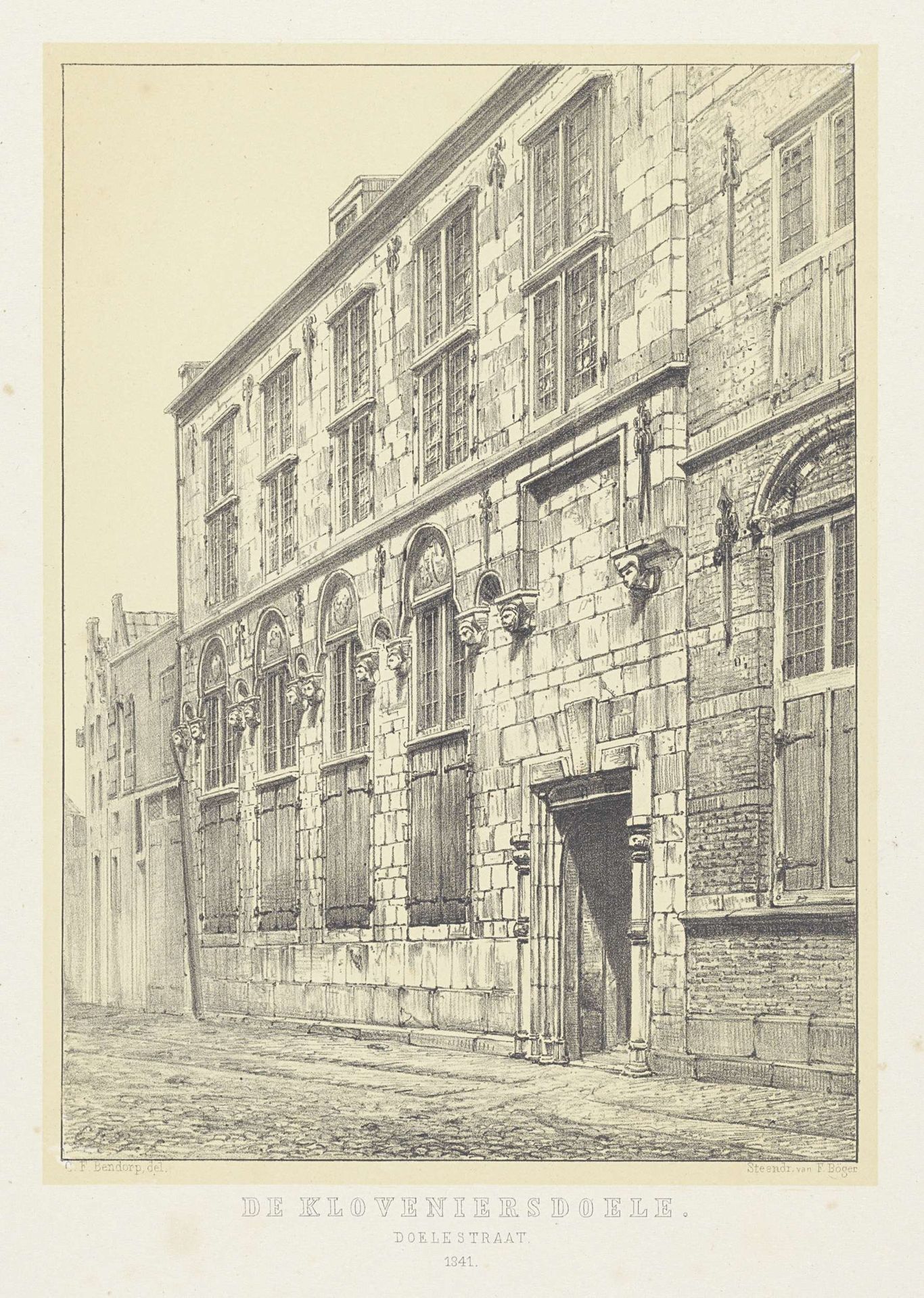 De Kloveniersdoele by Carel Frederik (II) Bendorp