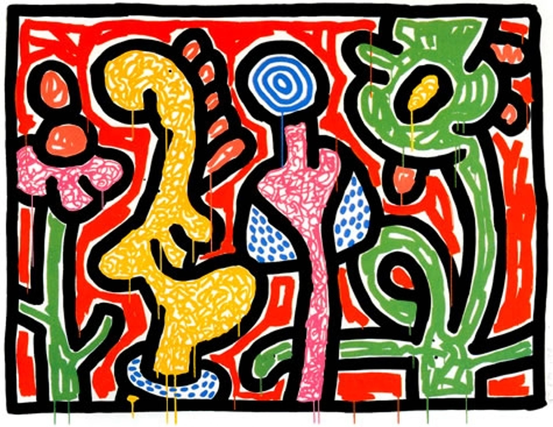 Flowers IV by Keith Haring