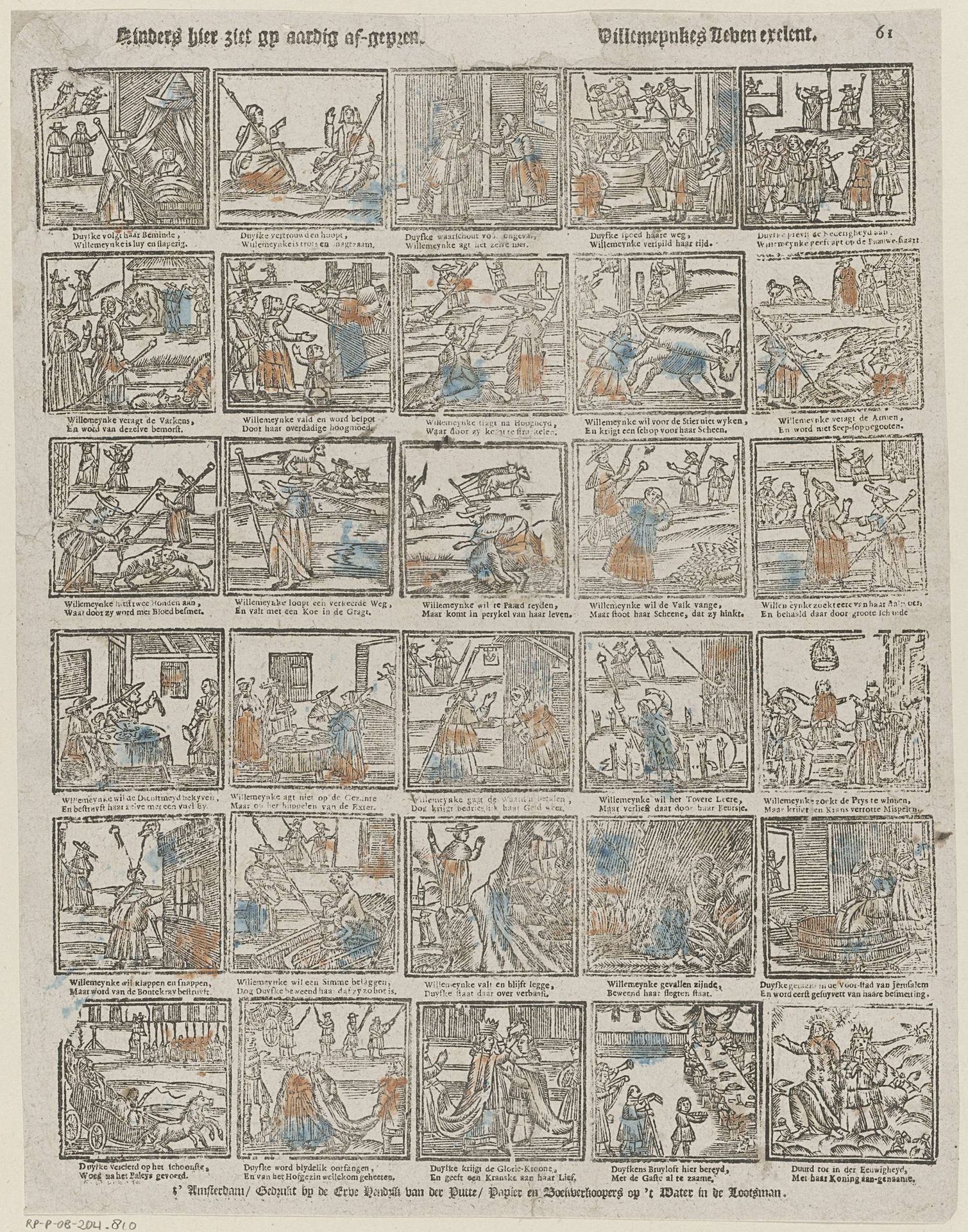 Kinders hier ziet gy aardig af-geprent [ / Duyfken en ] Willemeynkes leven exelent by Erven Hendrik van der Putte