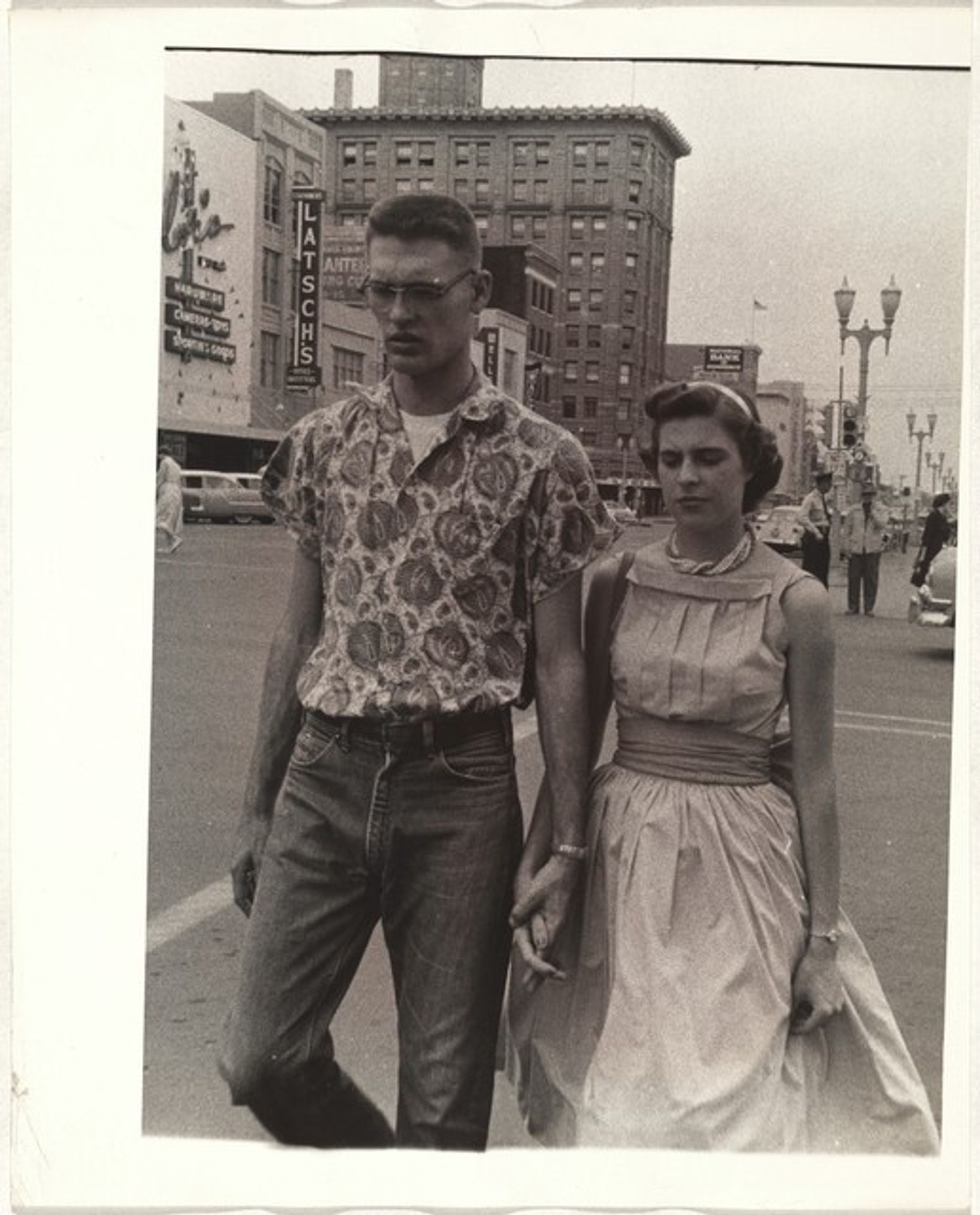 Couple, street scene--Lincoln, Nebraska by Robert Frank