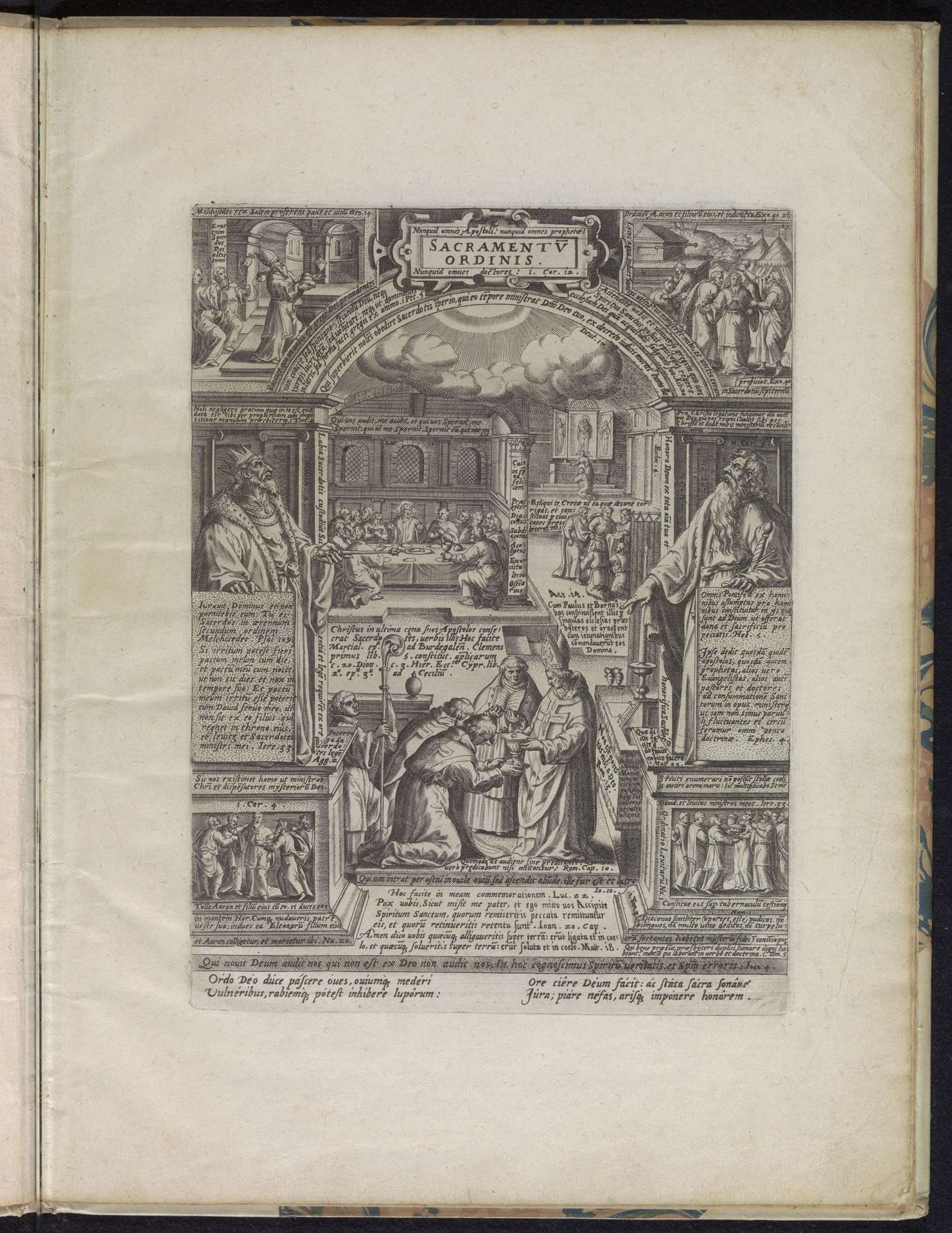 Sacrament van priesterwijding by Philips Galle