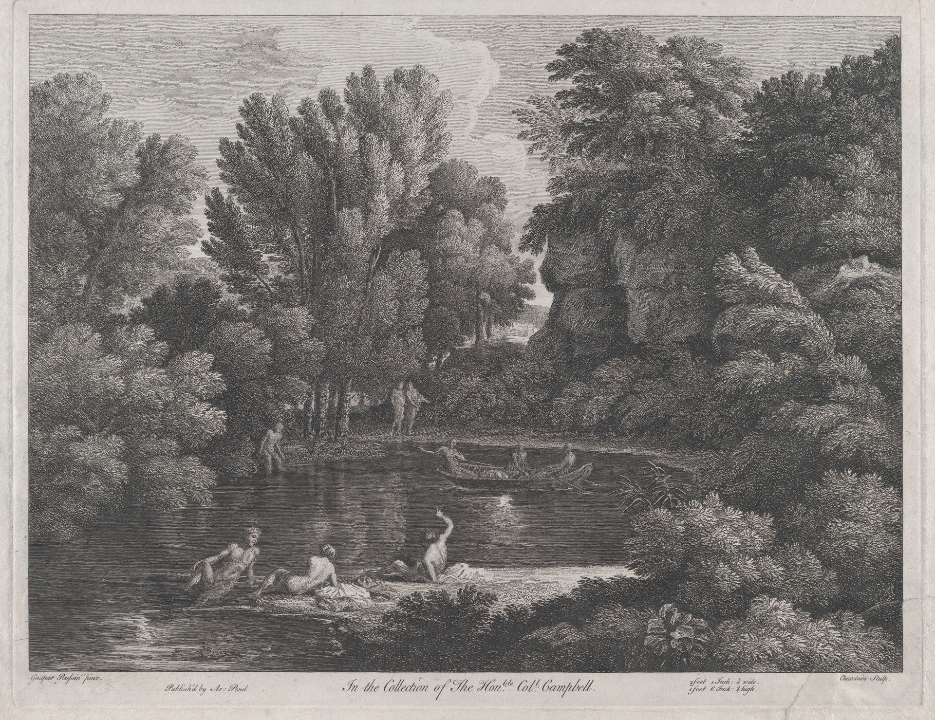 Landscape by Jean-Baptiste-Claude Chatelain