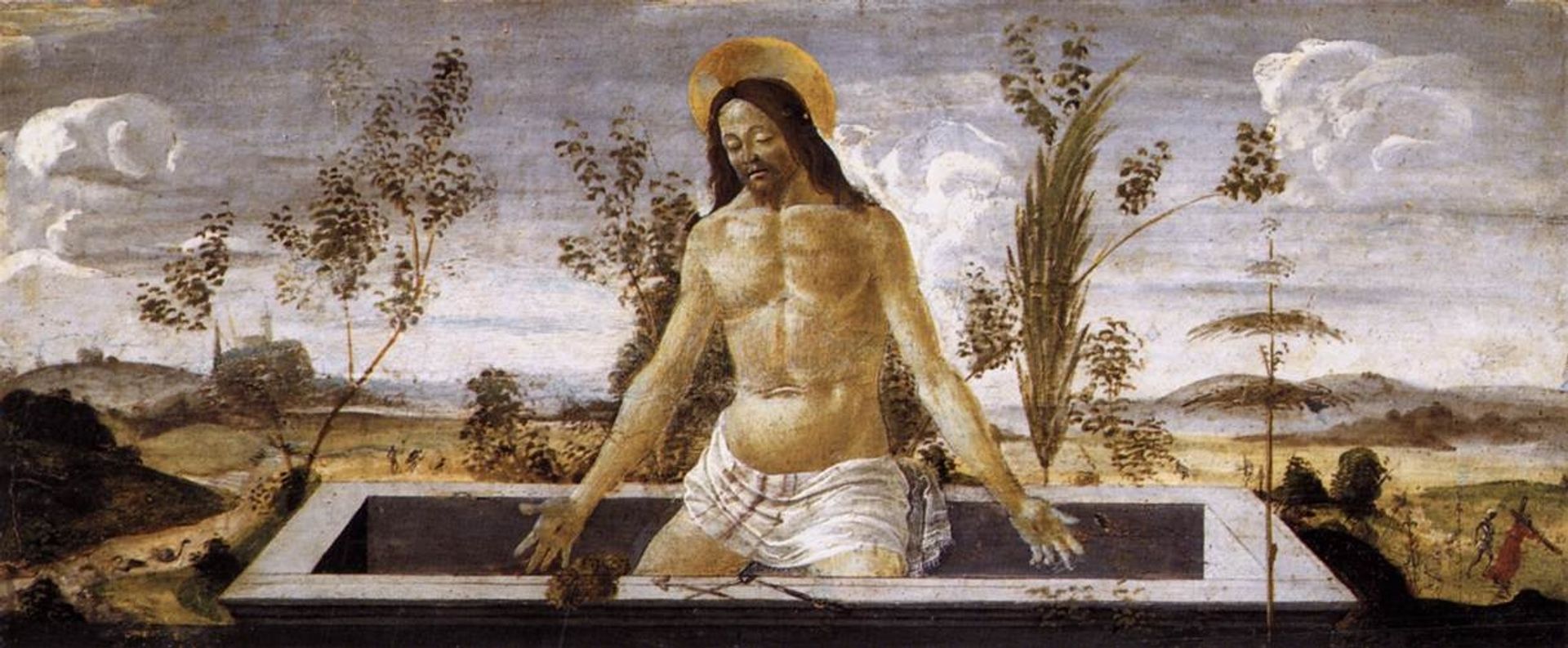 Christ in the Sepulchre by Sandro Botticelli