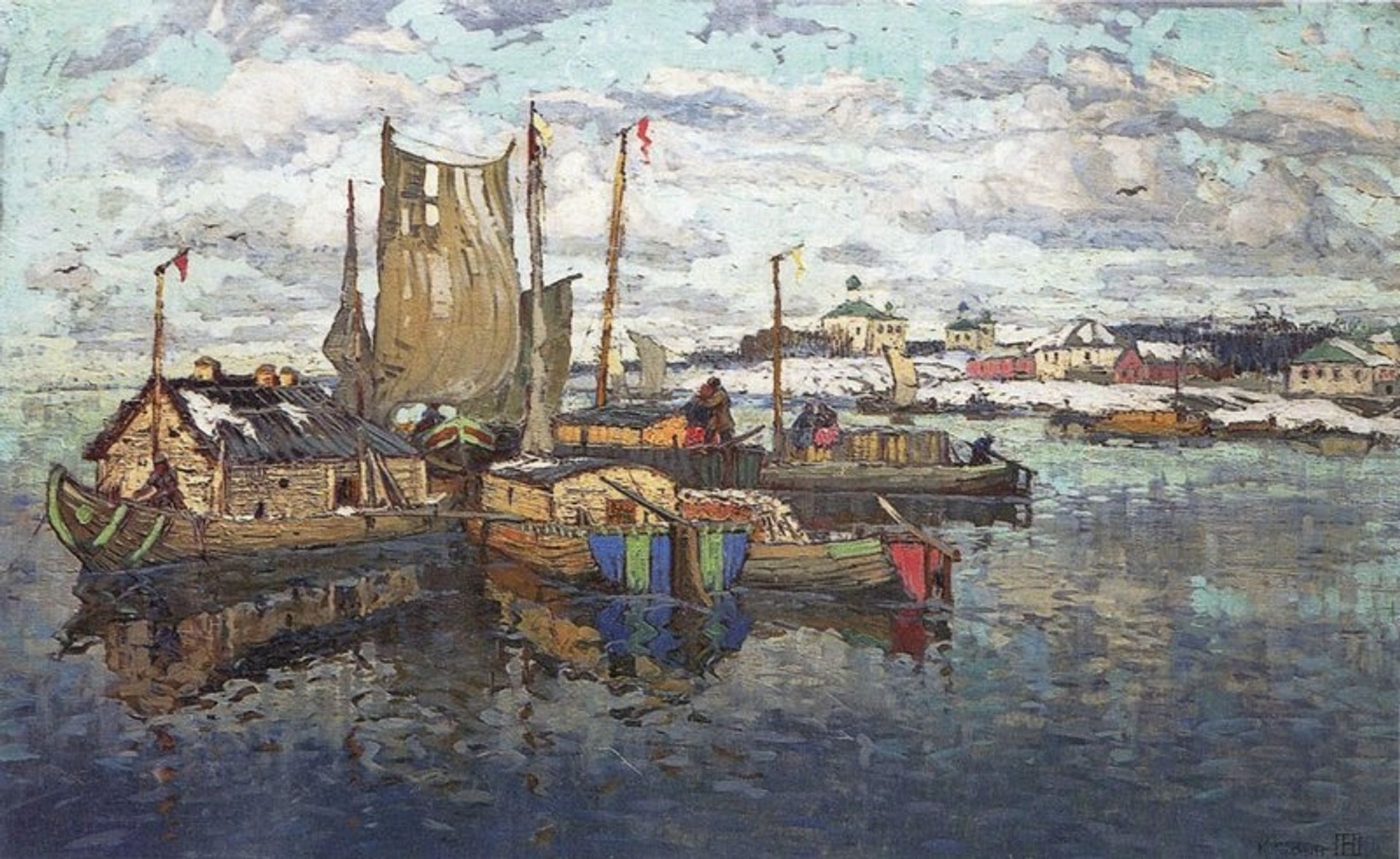 The First Snow on the River by Konstantin Gorbatov