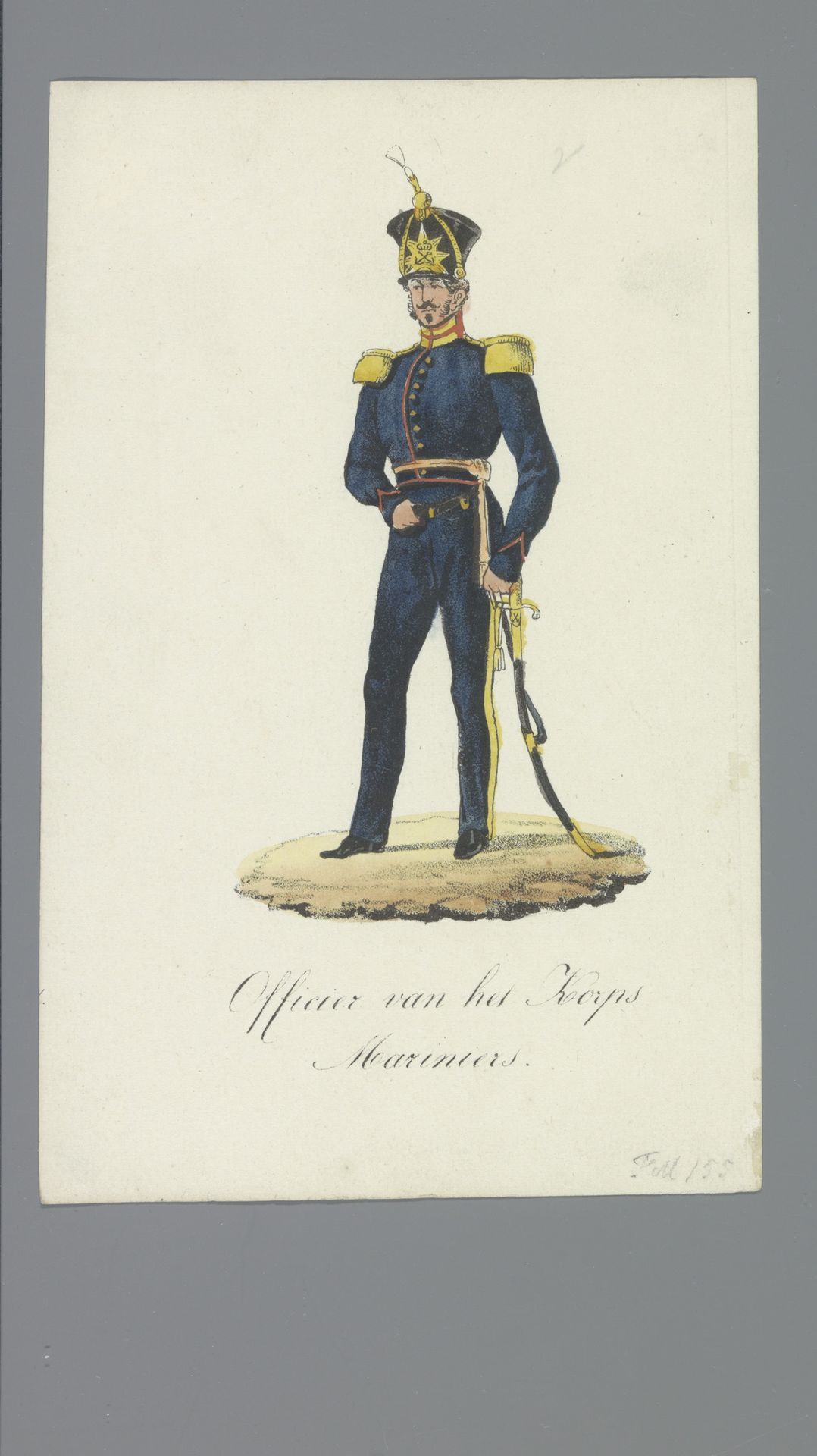 Officier van het Korps Mariniers by Albertus Verhoesen