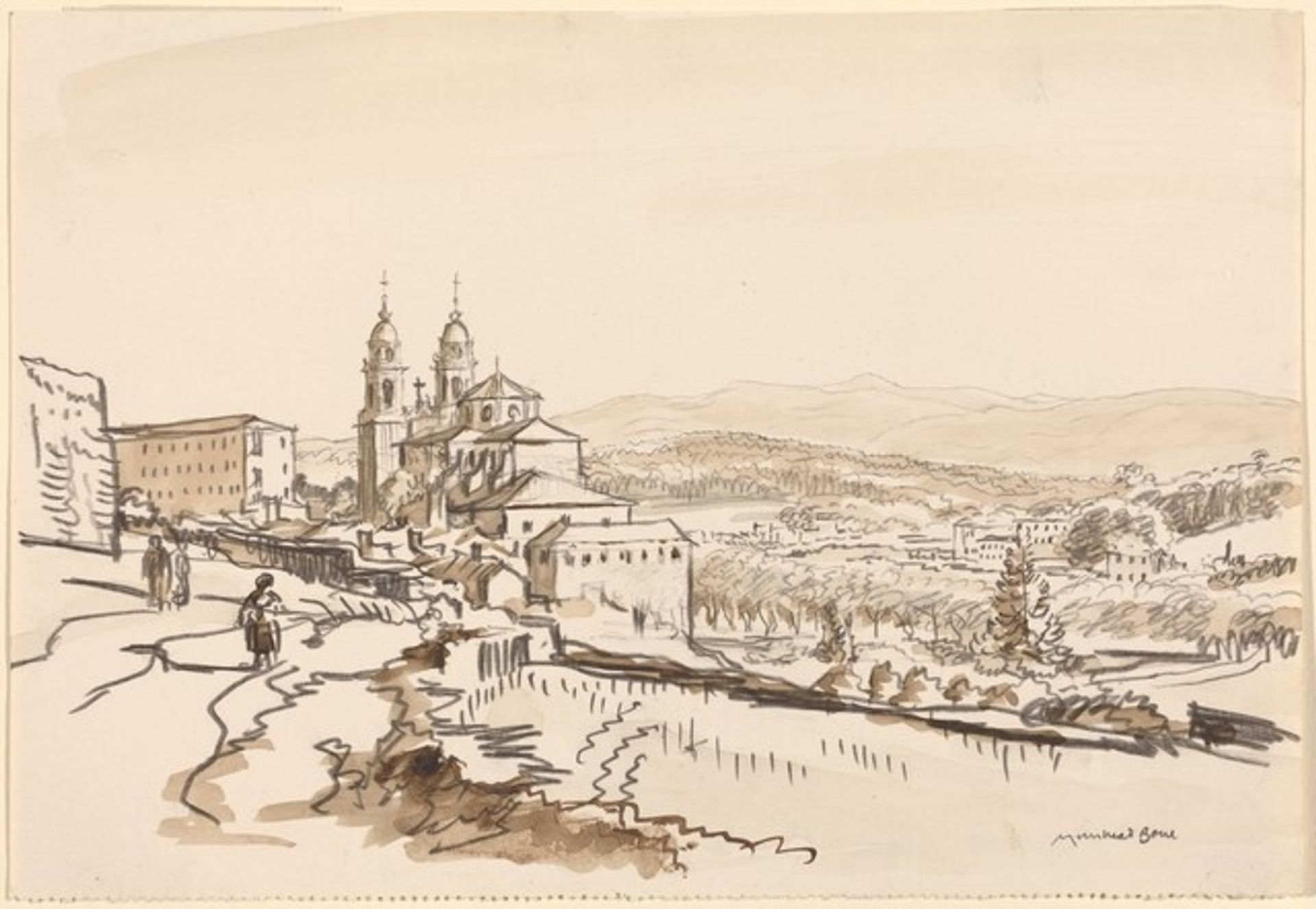 Convent near Santiago by Muirhead Bone
