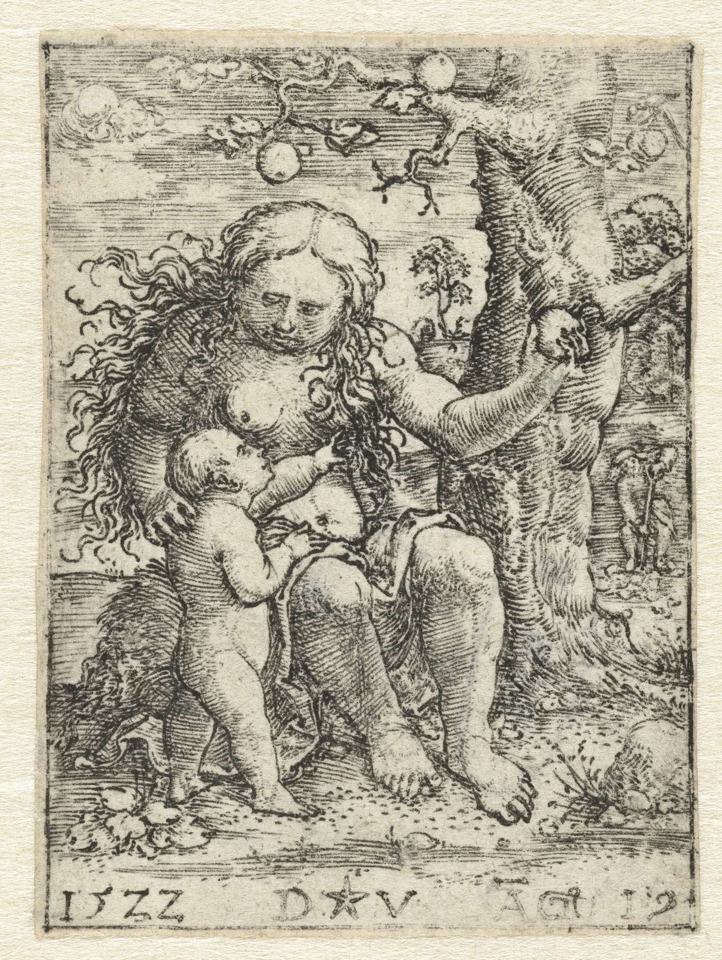 Eva en Kaïn by Dirck Vellert