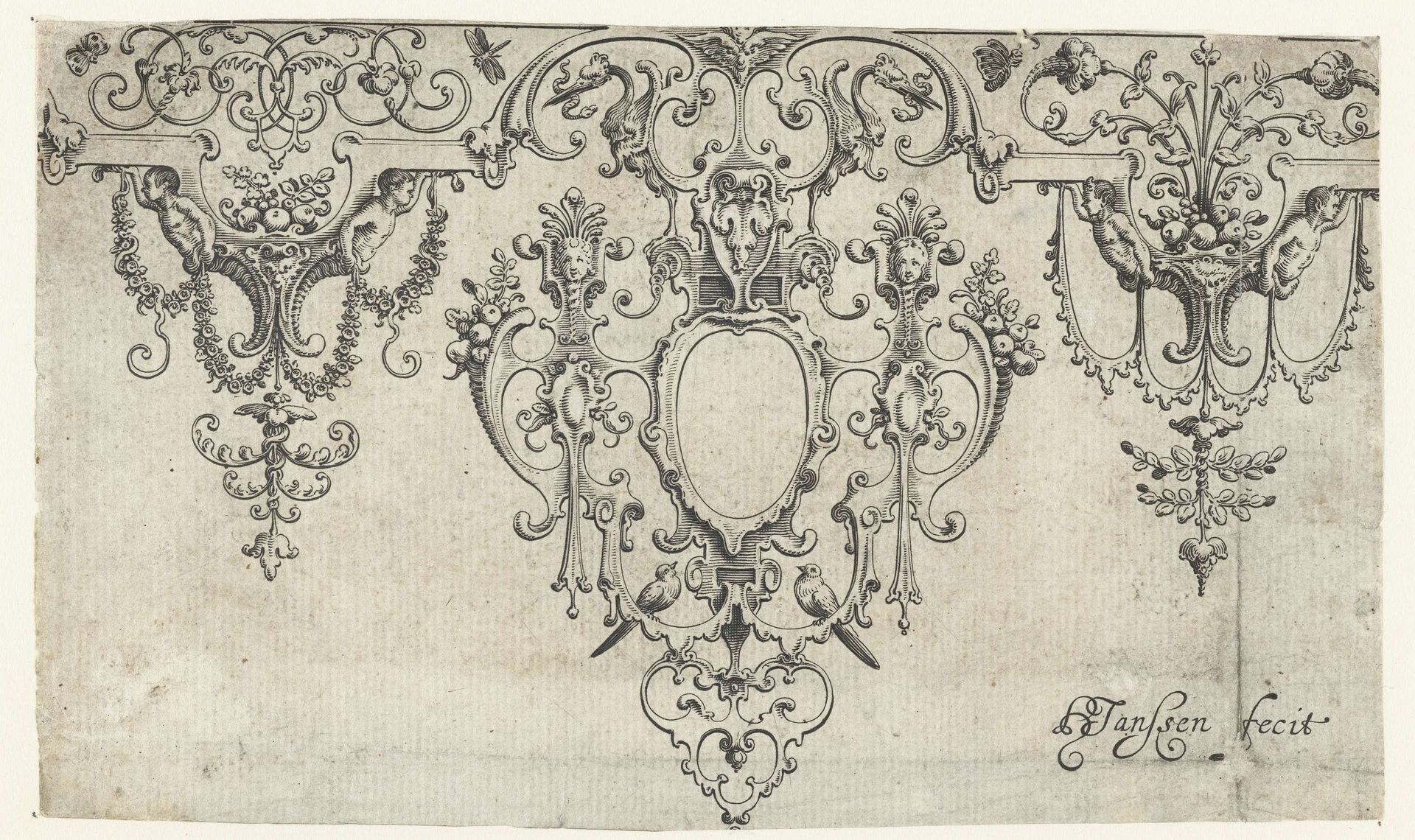 Spits met een ovaal, leeg compartiment by Anonymous