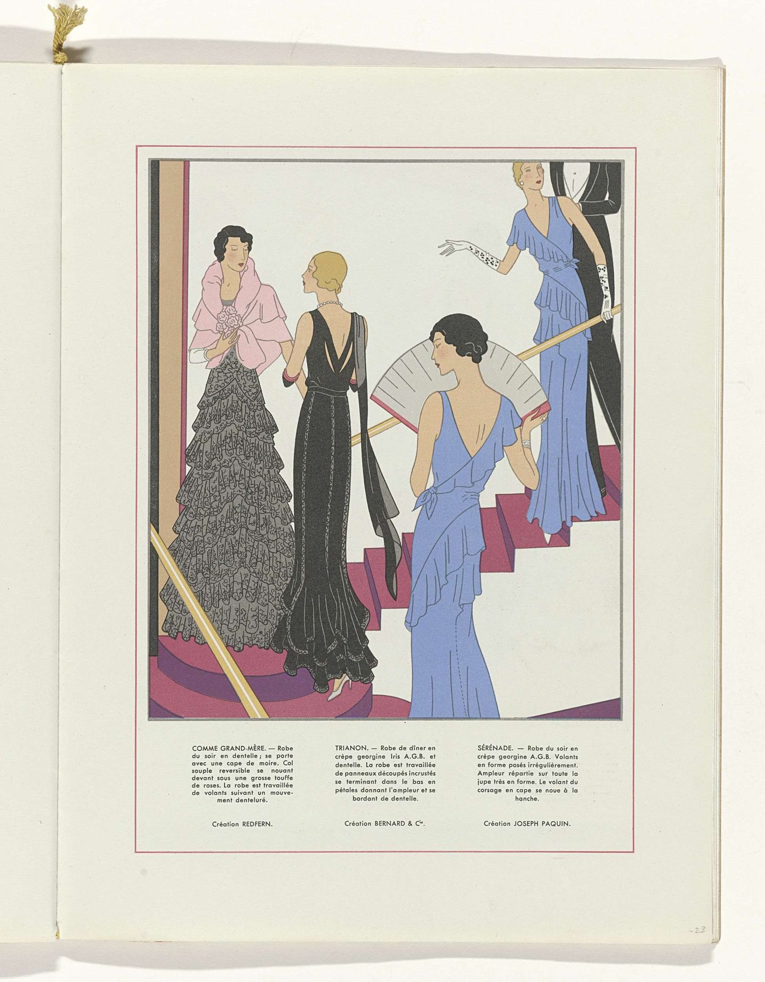 Art - Goût - Beauté, Feuillets de l' élégance féminine, Novembre 1931, No. 135, 12e Année, p. 23 by Anonymous