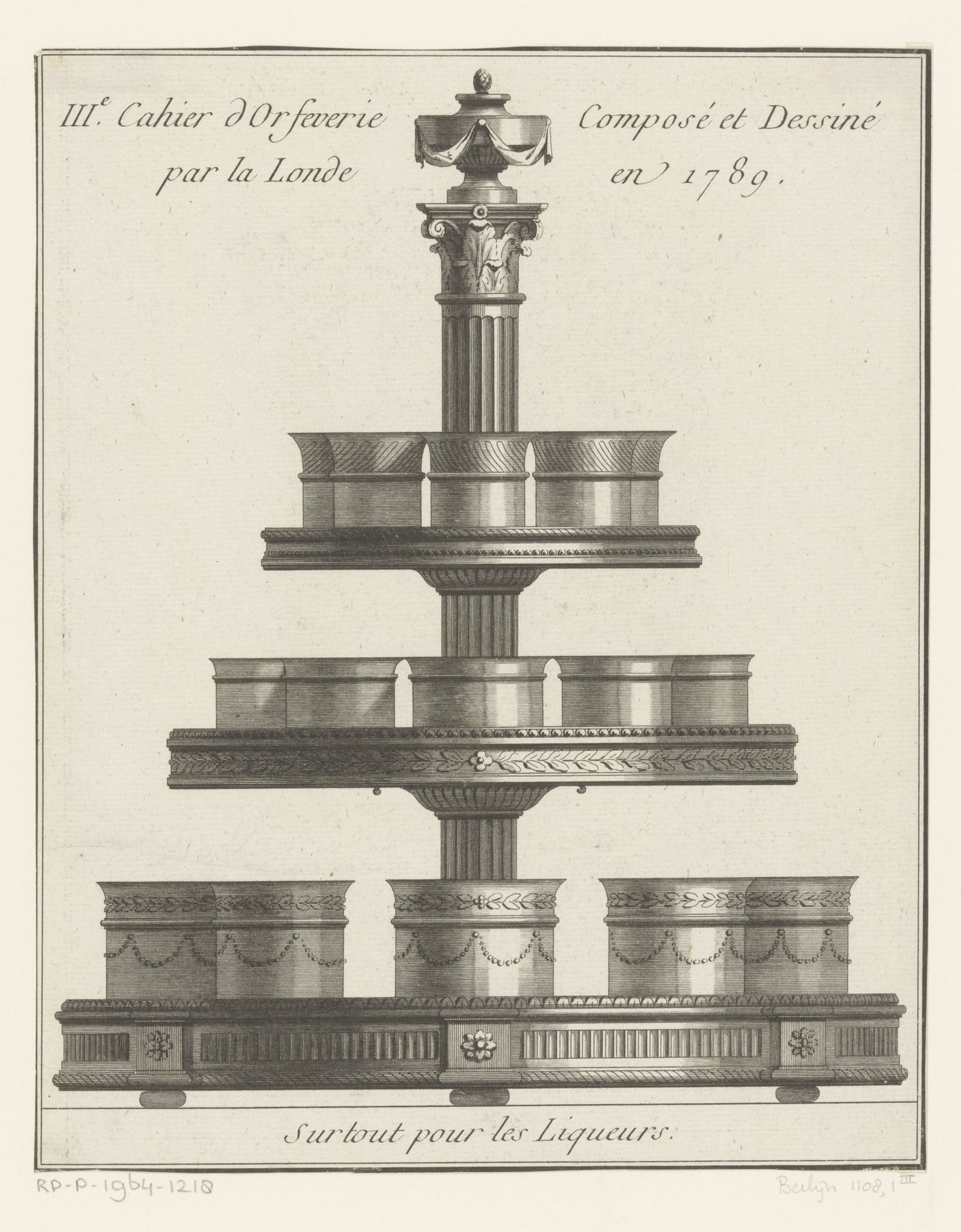 Tafelset voor likeur by de Saint-Morien
