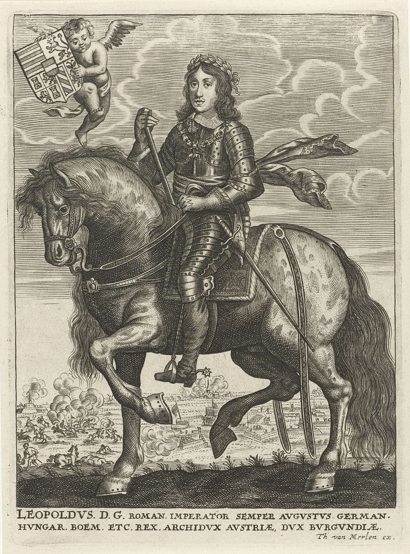 Portret van Leopold I, keizer van Duitsland by Theodor van (II) Merlen