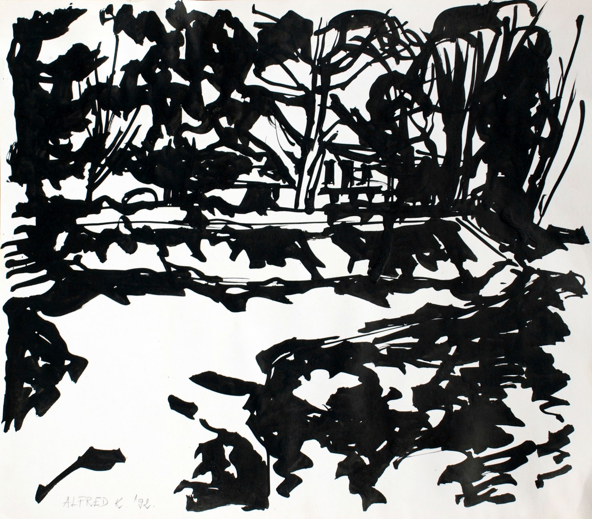 City beach (sandy) on the river Korana by Alfred Freddy Krupa
