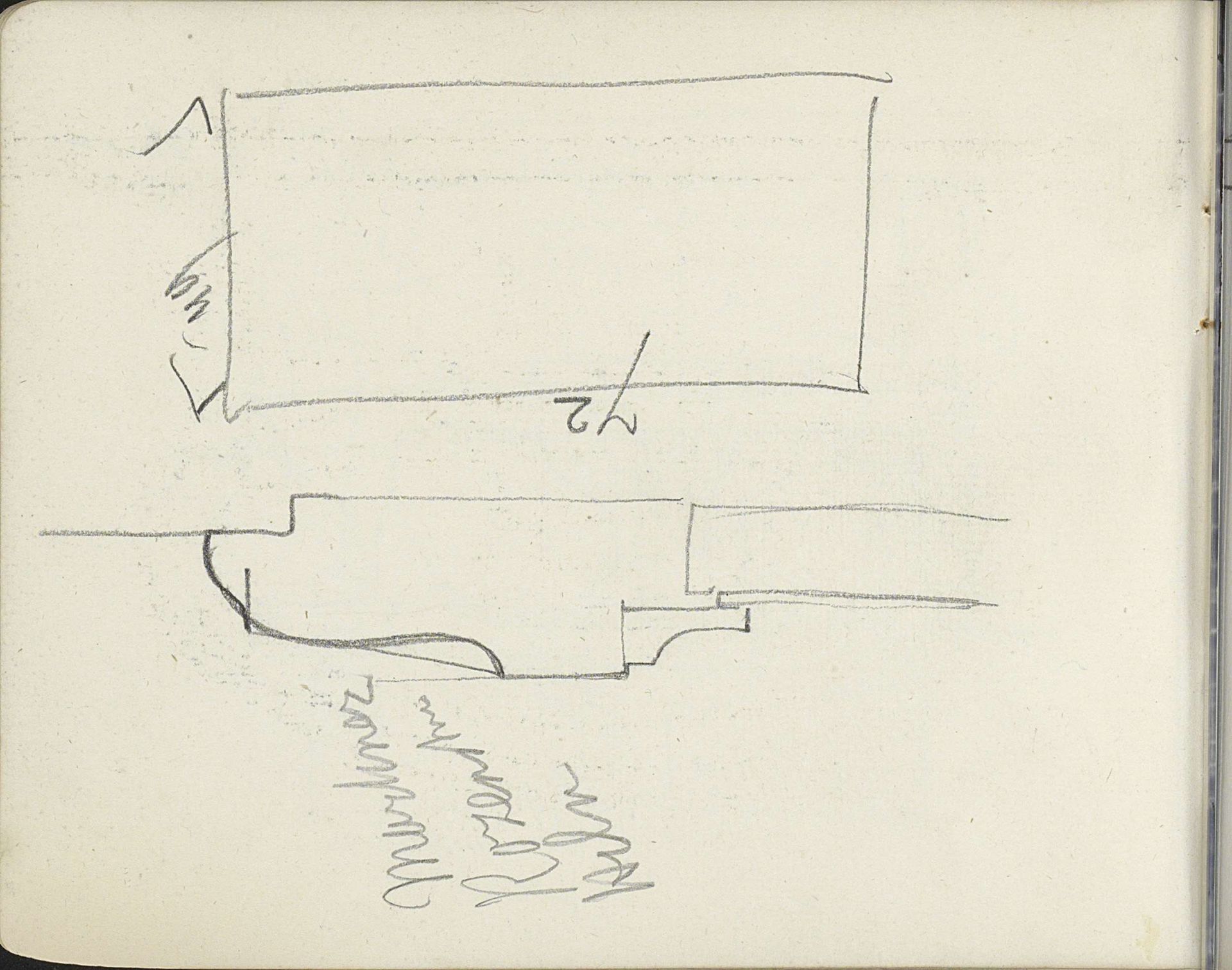 Ontwerp voor een meubel by Carel Adolph Lion Cachet